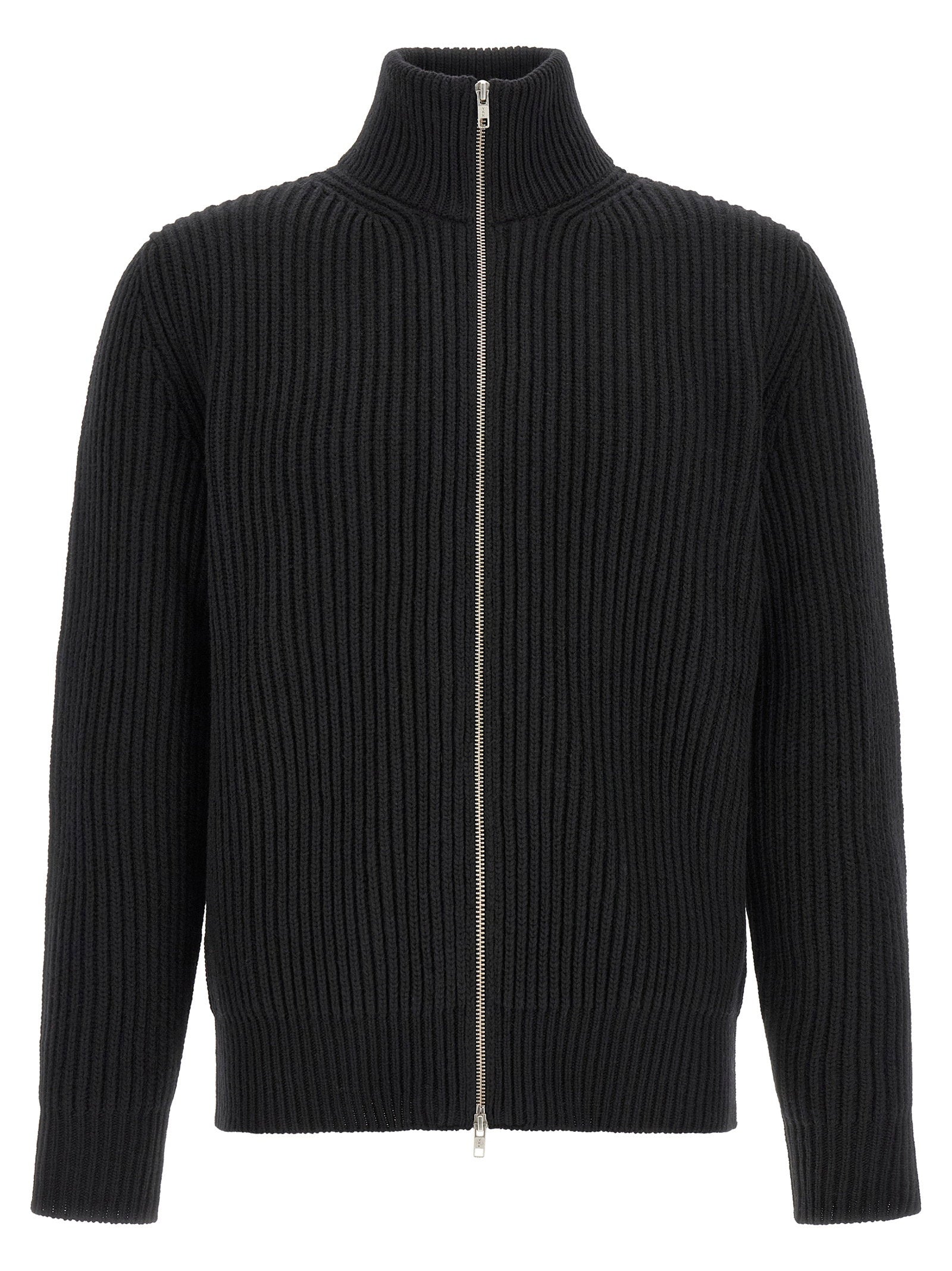 MM6 Maison Margiela Geribd Wollen Vest Zwart Jackets Mm6 Maison Margiela