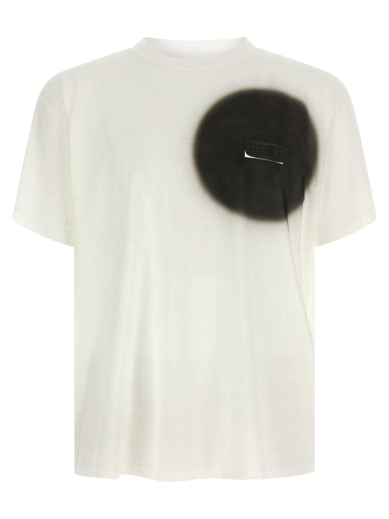 MM6 Maison Margiela Numeric Signature Spray T-shirt Wit Topwear Mm6 Maison Margiela