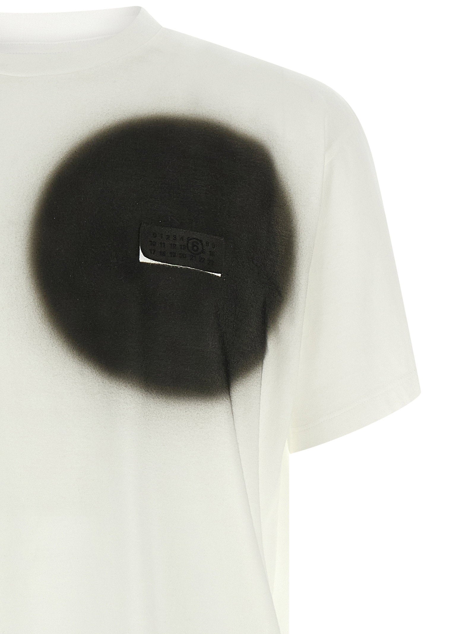 MM6 Maison Margiela Numeric Signature Spray T-shirt Wit Topwear Mm6 Maison Margiela