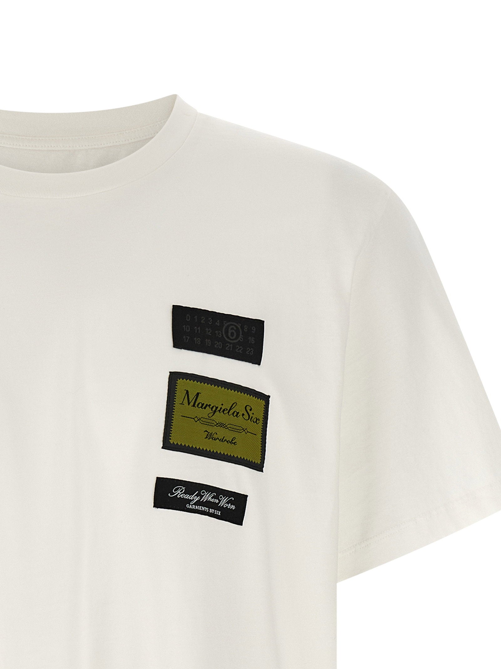 MM6 Maison Margiela T-shirt in zwart, achteraanzicht