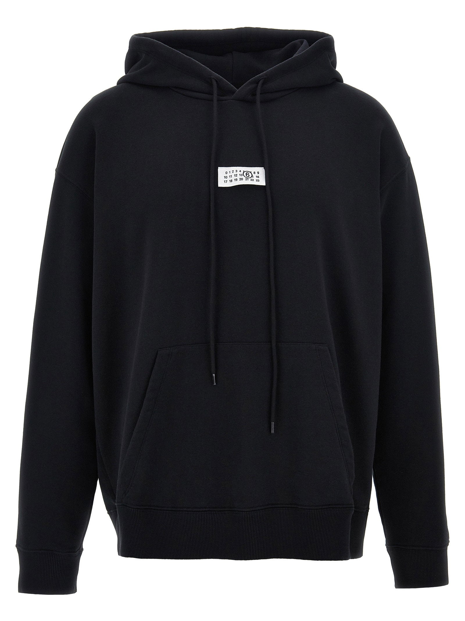 MM6 Maison Margiela Numeric hoodie in zwart katoen