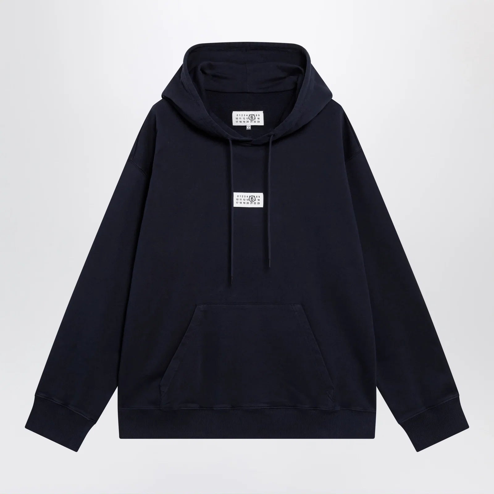 MM6 Maison Margiela Logo Patch Hoodie Marineblauw