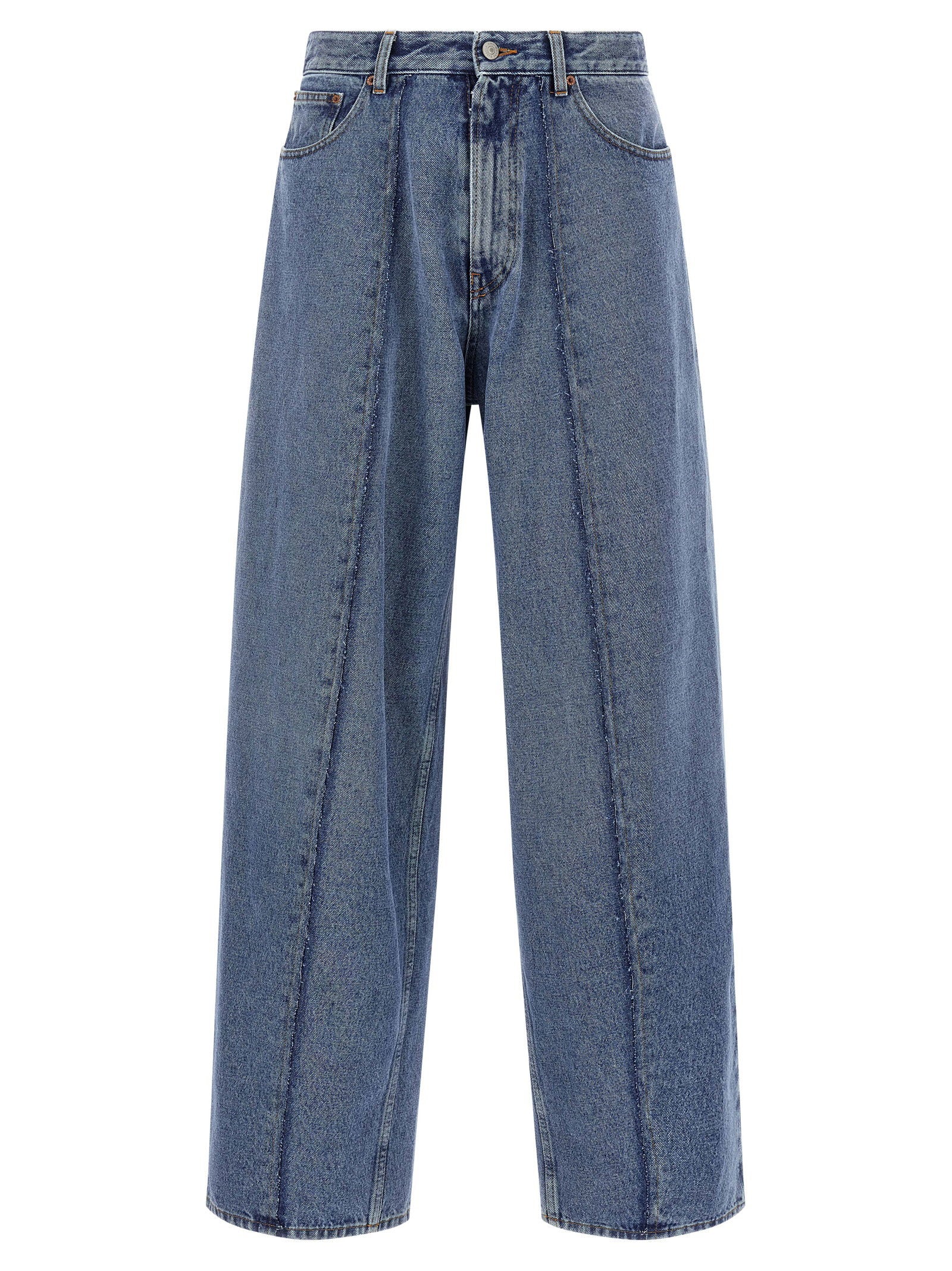 MM6 Maison Margiela 5 Pockets Jeans in blauw denim, vooraanzicht