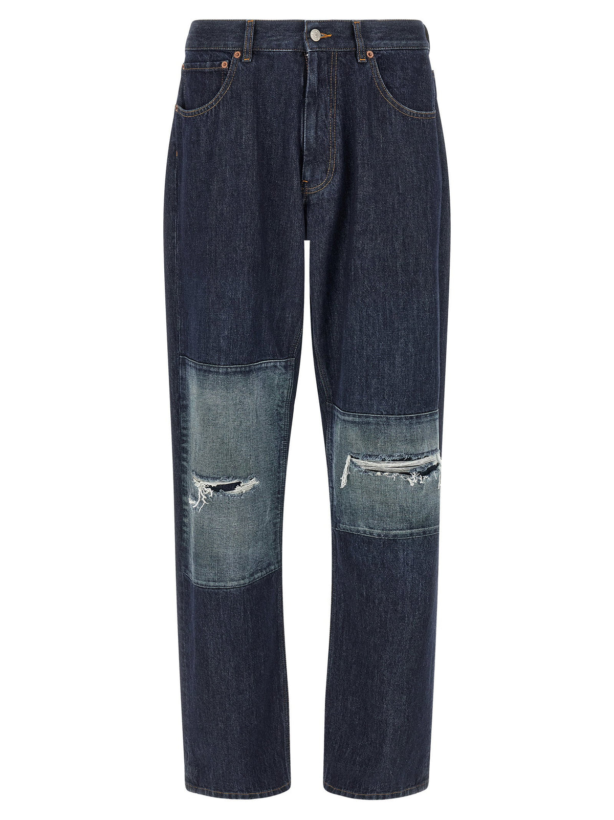 MM6 Maison Margiela Patchwork Insert Jeans Donkerblauw-thumbmail-1