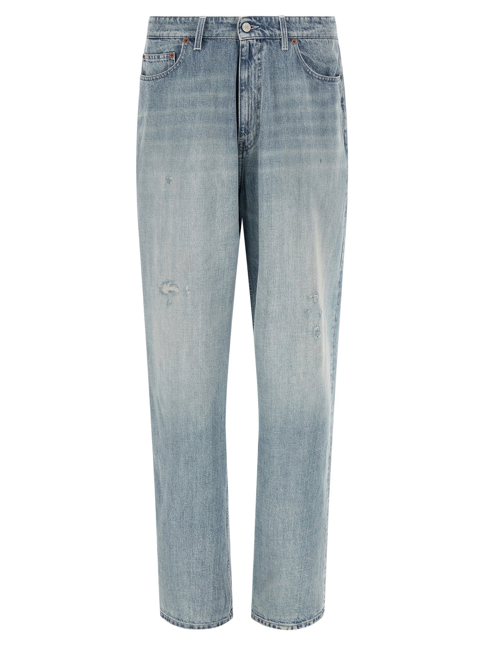 MM6 Maison Margiela lichtblauwe jeans, vooraanzicht