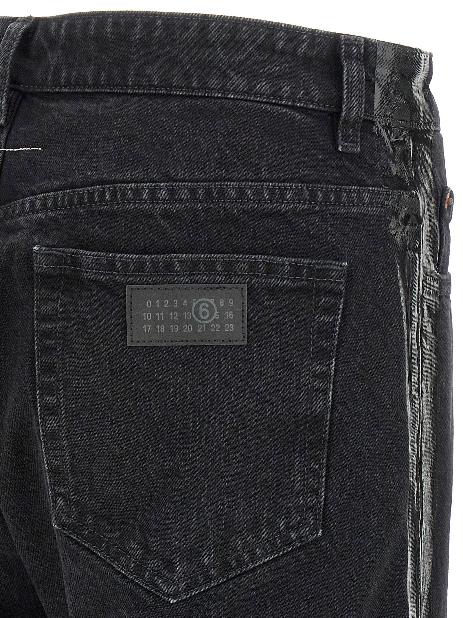 MM6 Maison Margiela Taped jeans detail rugpatch