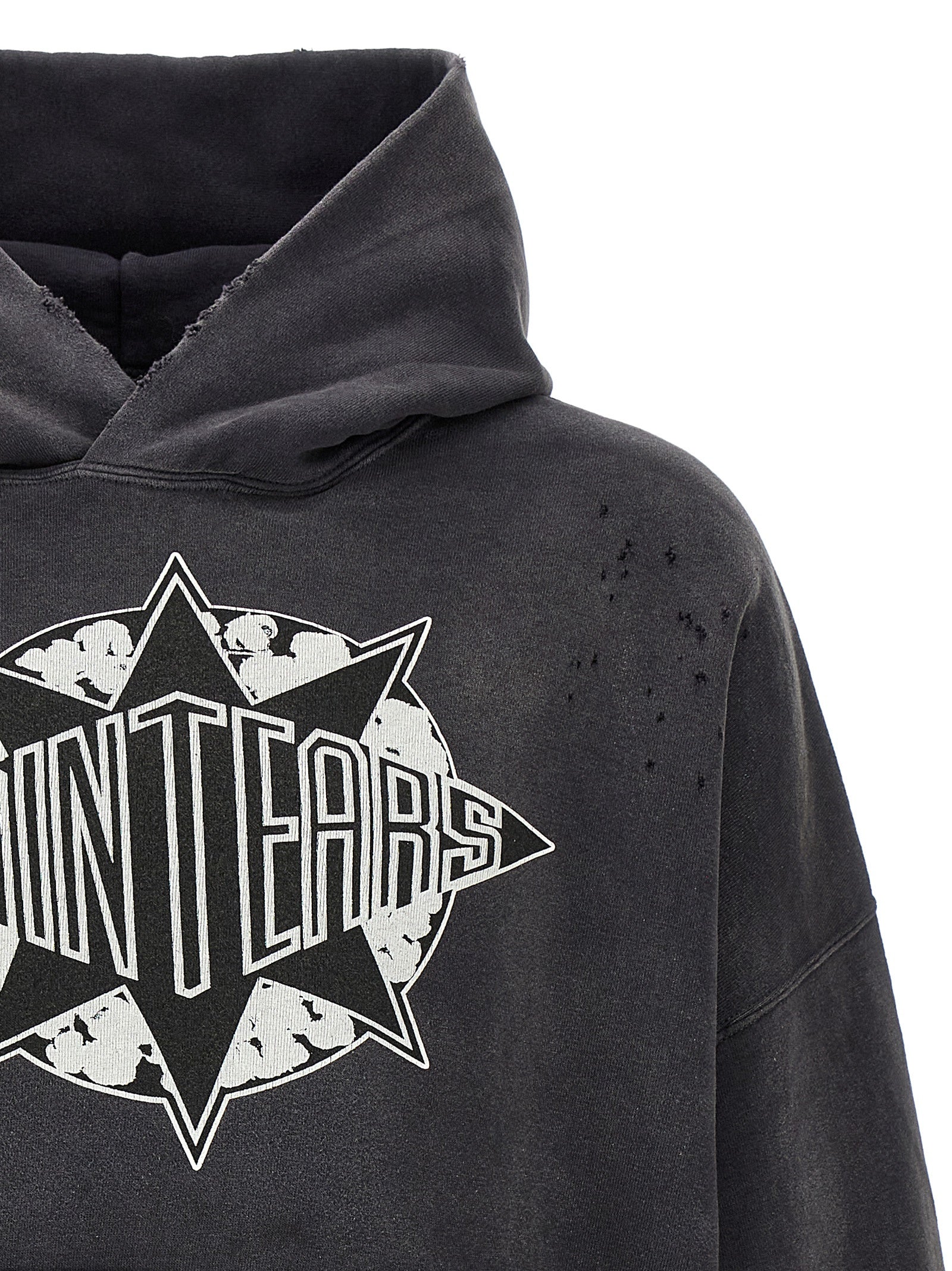 Saint Mxxxxxx Ceremony Graphic Hoodie Washed Black-thumbmail-3