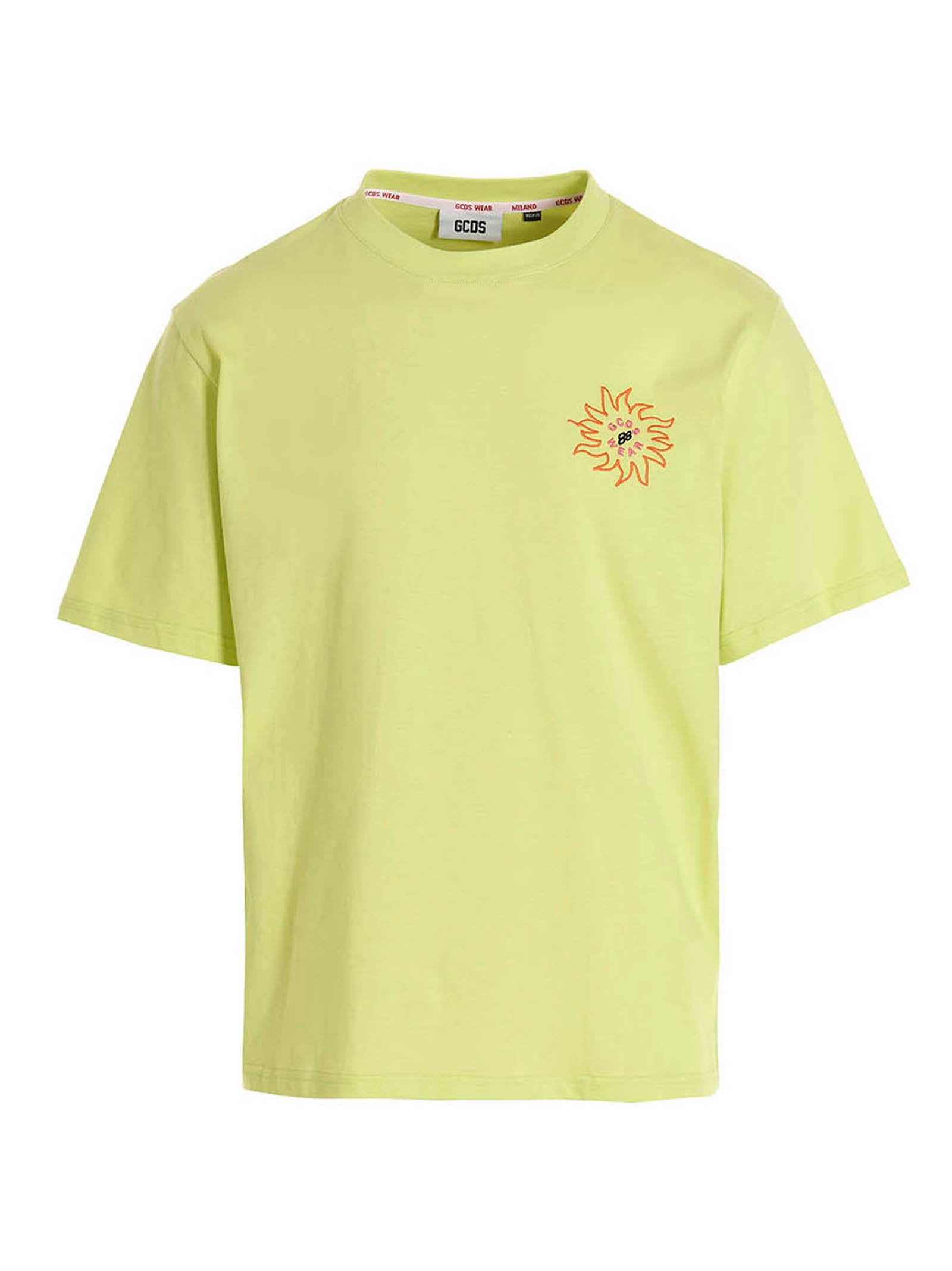 GCDS Surfing Weirdo All-Over Graphic Print T-Shirt Groen Topwear Gcds
