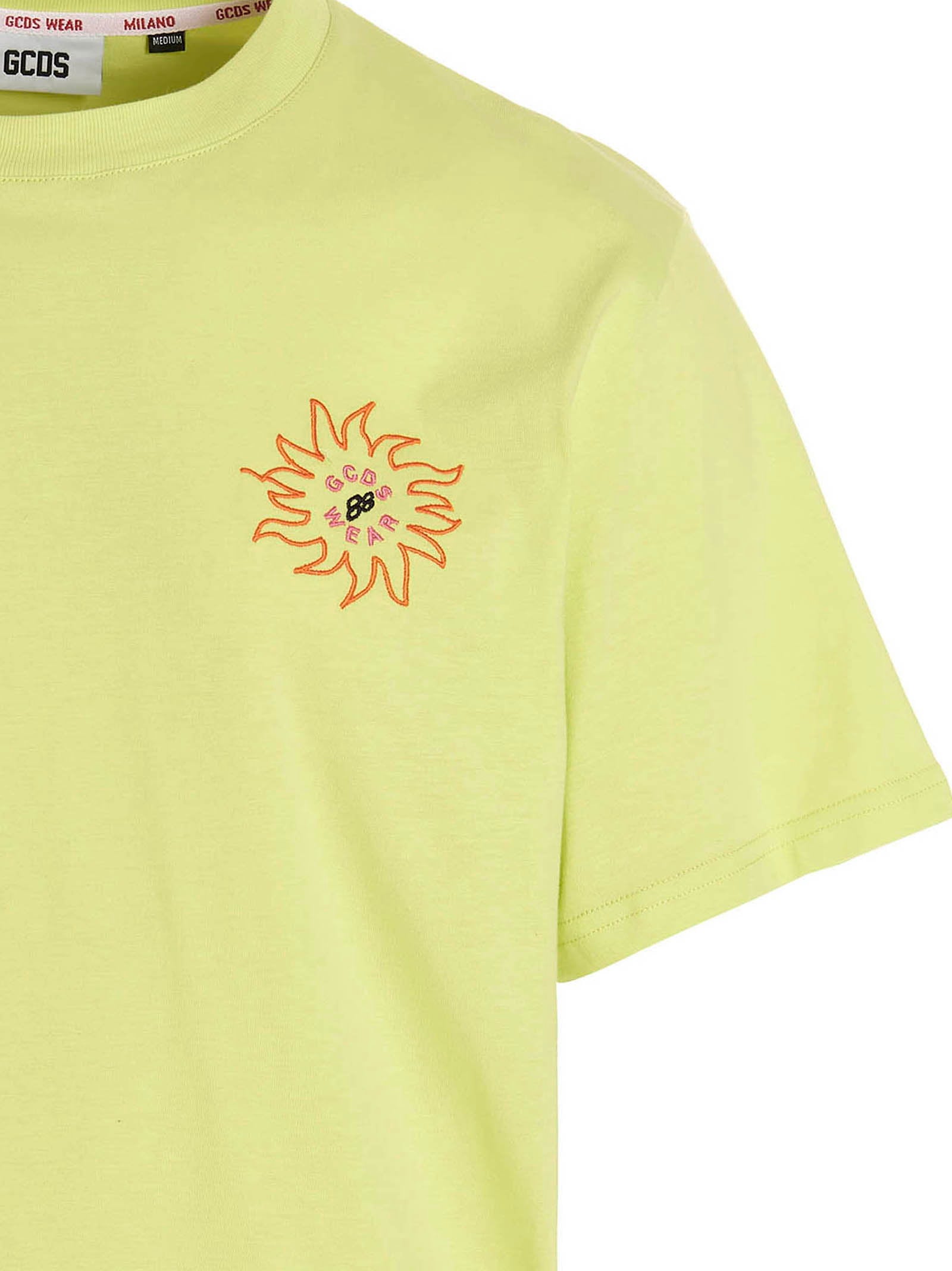 GCDS Surfing Weirdo All-Over Graphic Print T-Shirt Groen Topwear Gcds