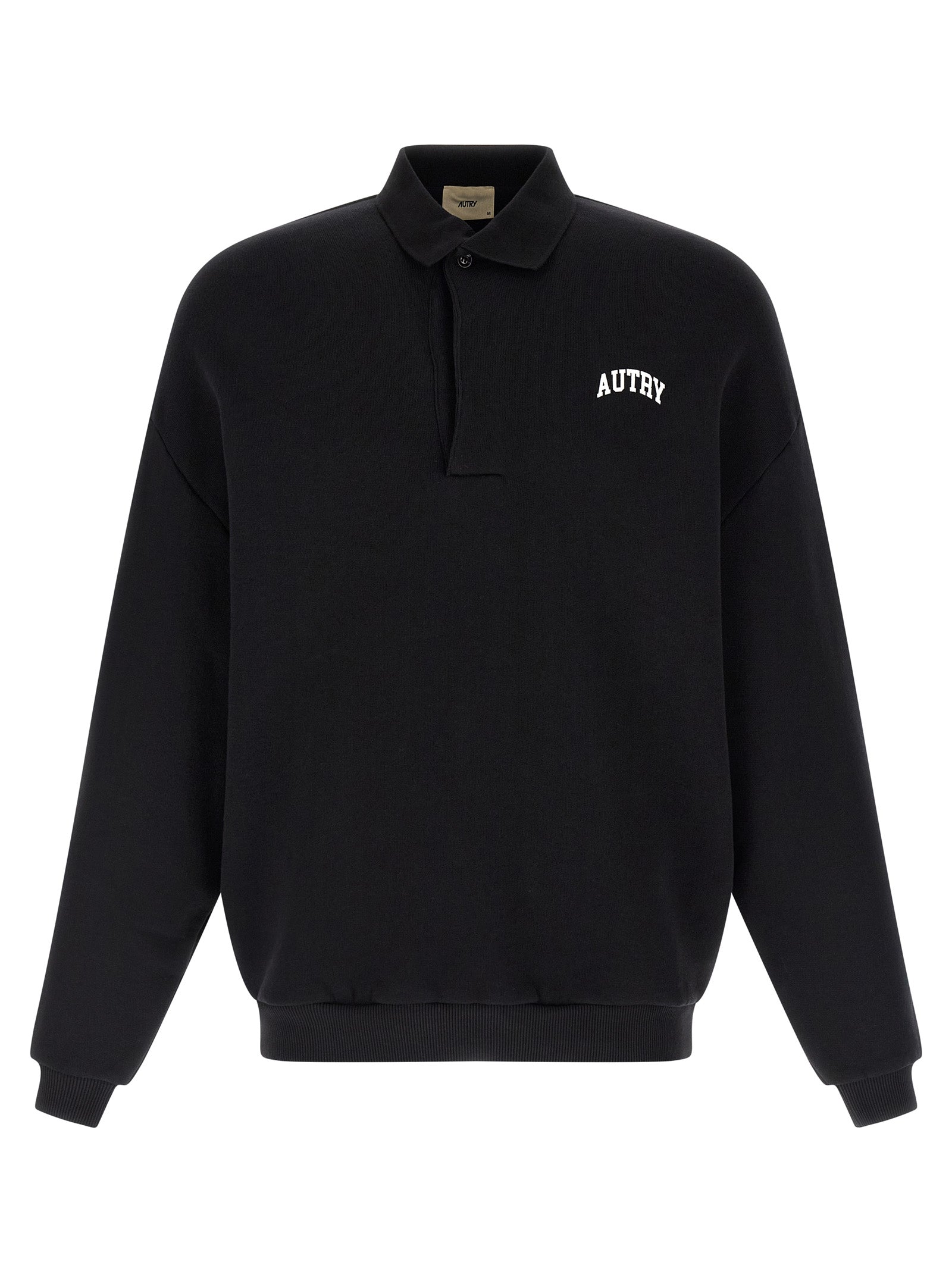 Autry College Brushed Cotton Polo Shirt Black