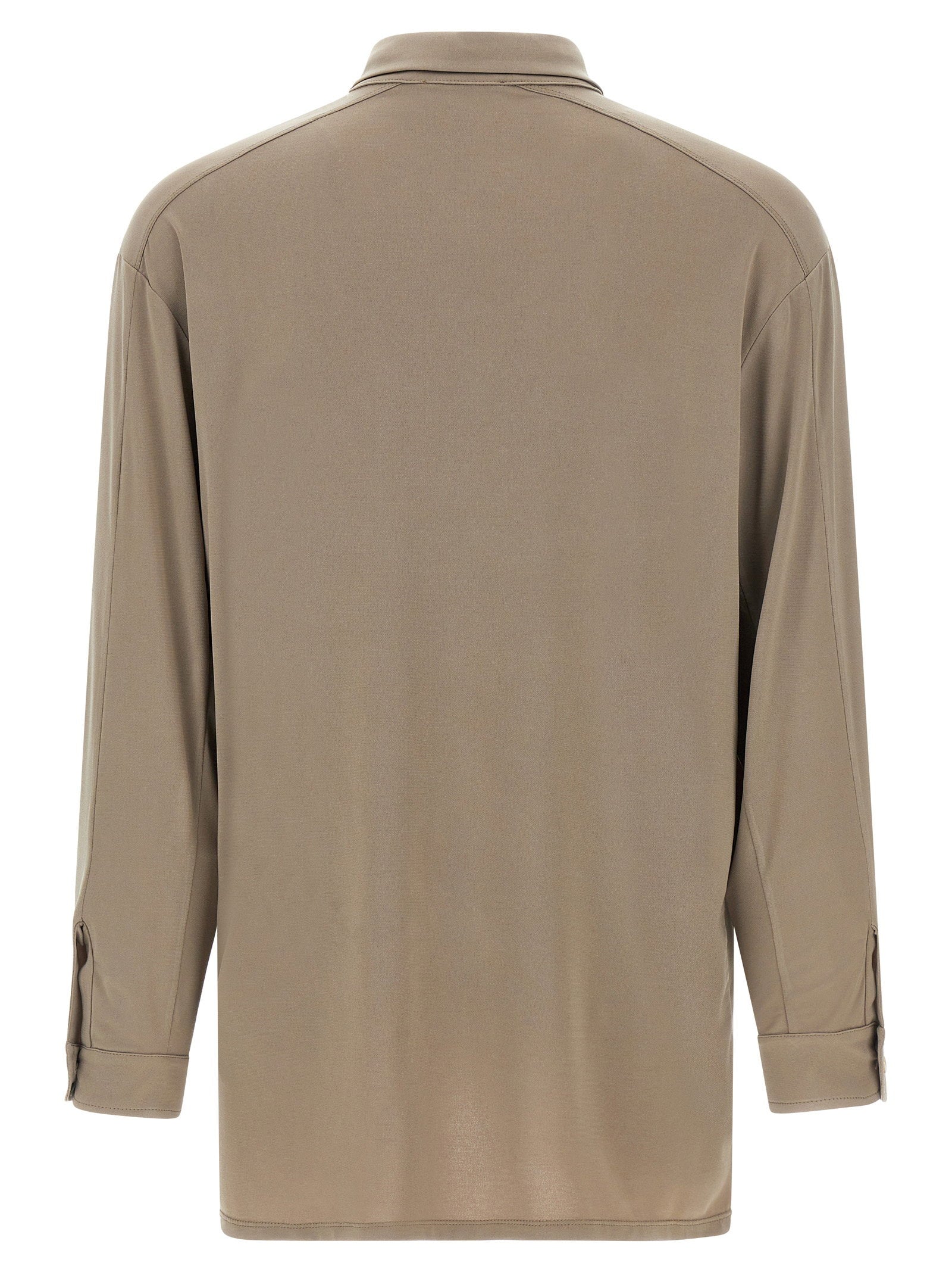 Achterkant van het Magliano Vendemmia overshirt met vloeiende val en gebogen zoom