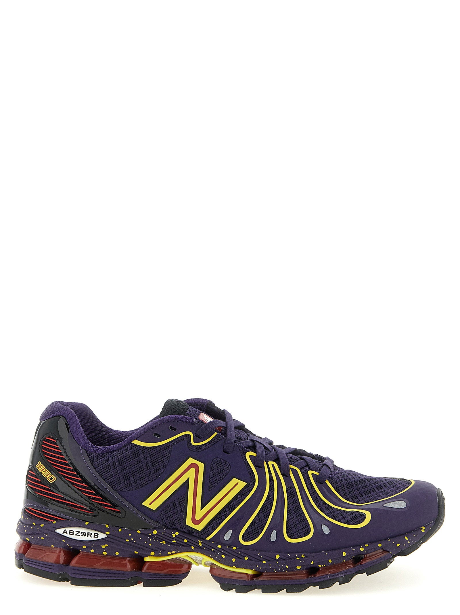 New Balance 1890 ABZORB Sneakers Boysenberry Punch Yellow-thumbmail-1