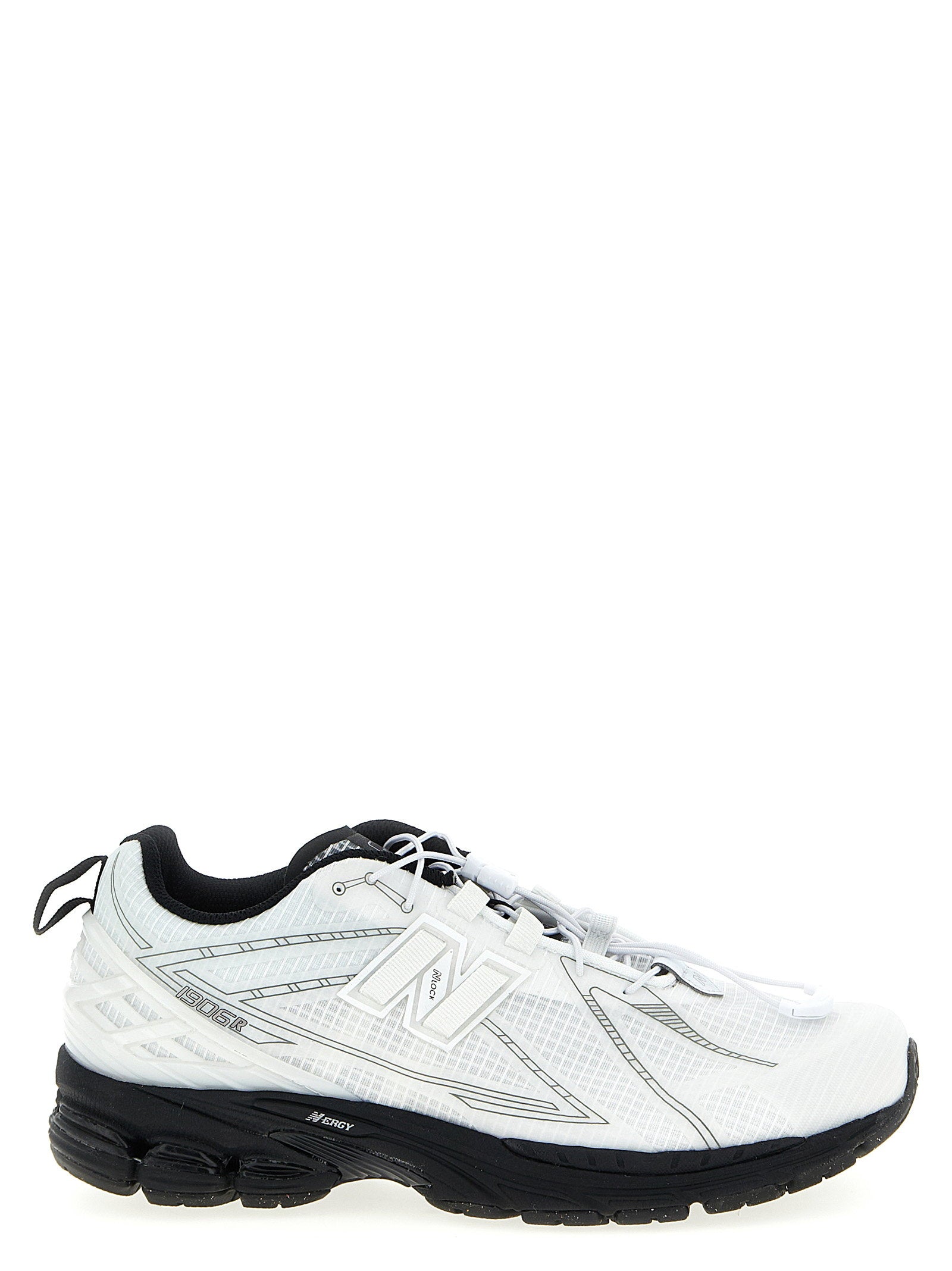 New Balance 1906R No-Sew sneakers wit zwart zijaanzicht
