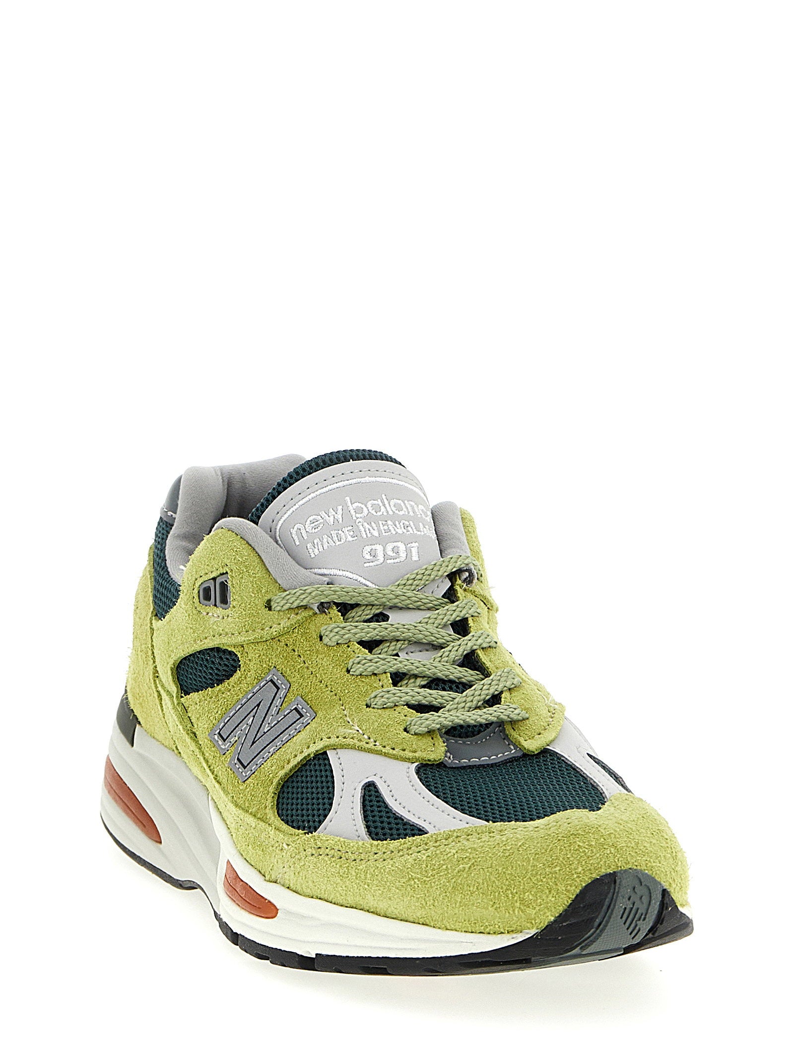 New Balance 991v2 Made in UK Suede Sneakers Limoengroen Sneakers New Balance