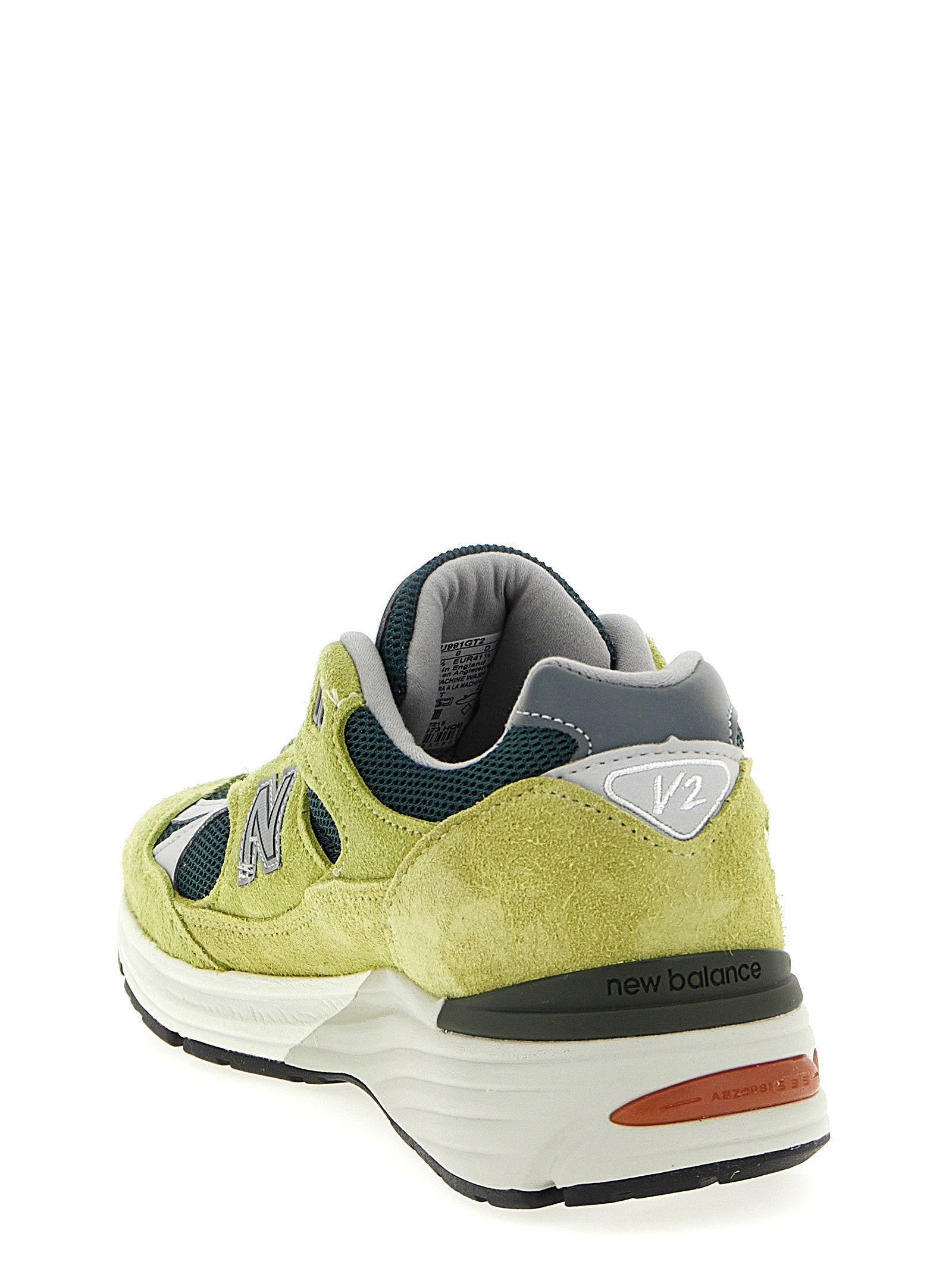 New Balance 991v2 Made in UK Suede Sneakers Limoengroen Sneakers New Balance