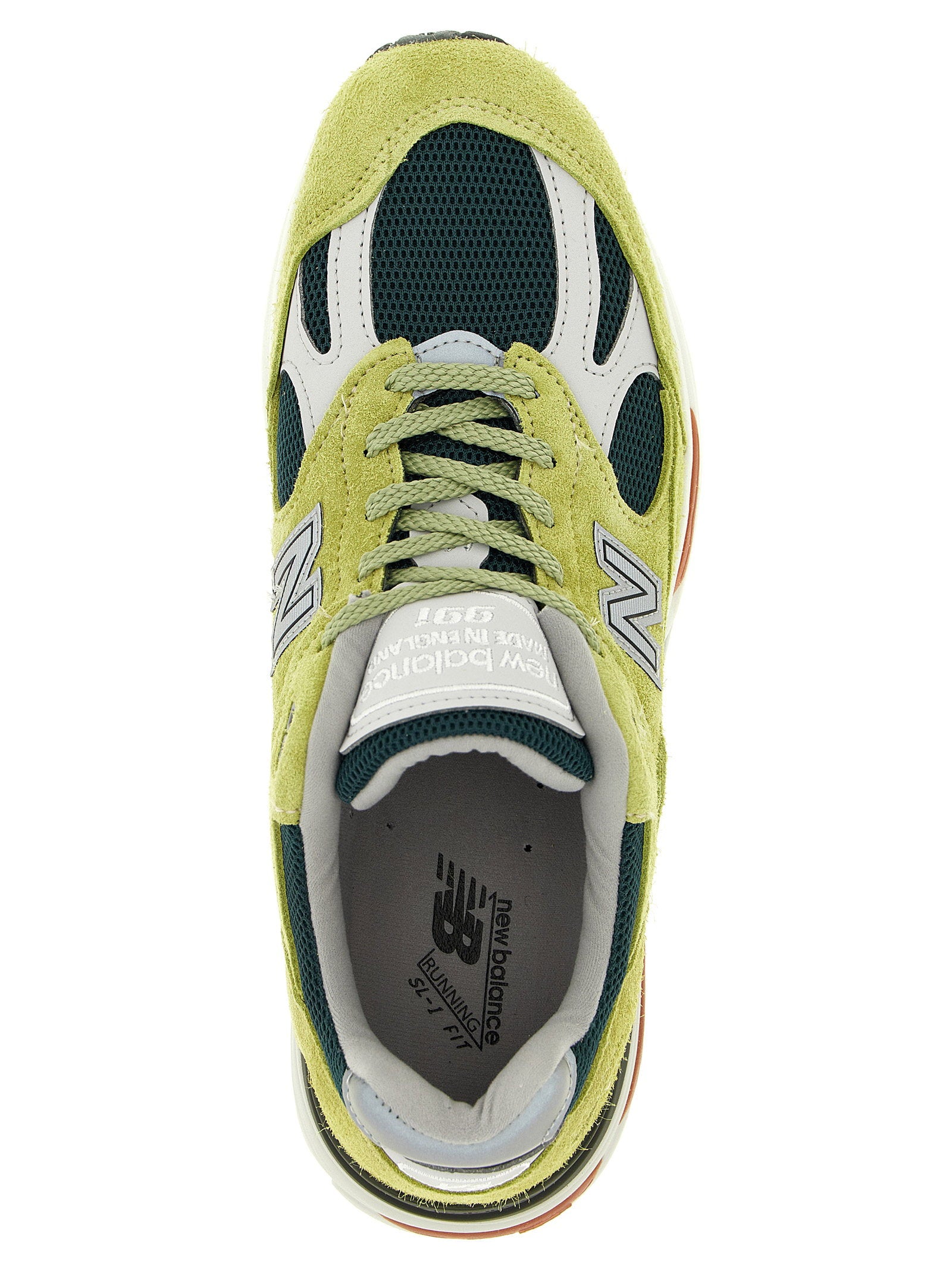 New Balance 991v2 Made in UK Suede Sneakers Limoengroen Sneakers New Balance