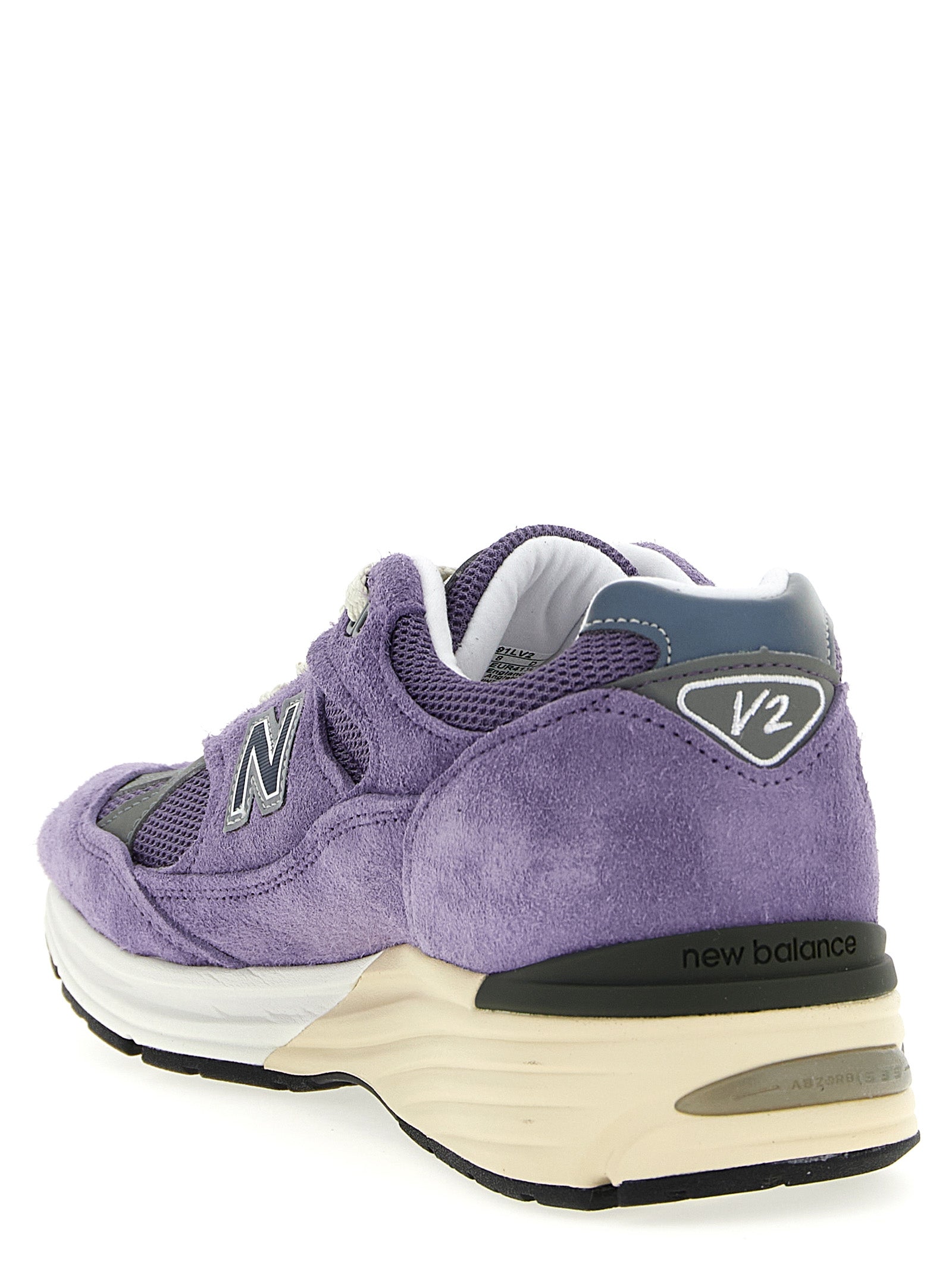 New Balance 991v2 Made in UK Sneakers Paars Suède Mesh-thumbmail-3