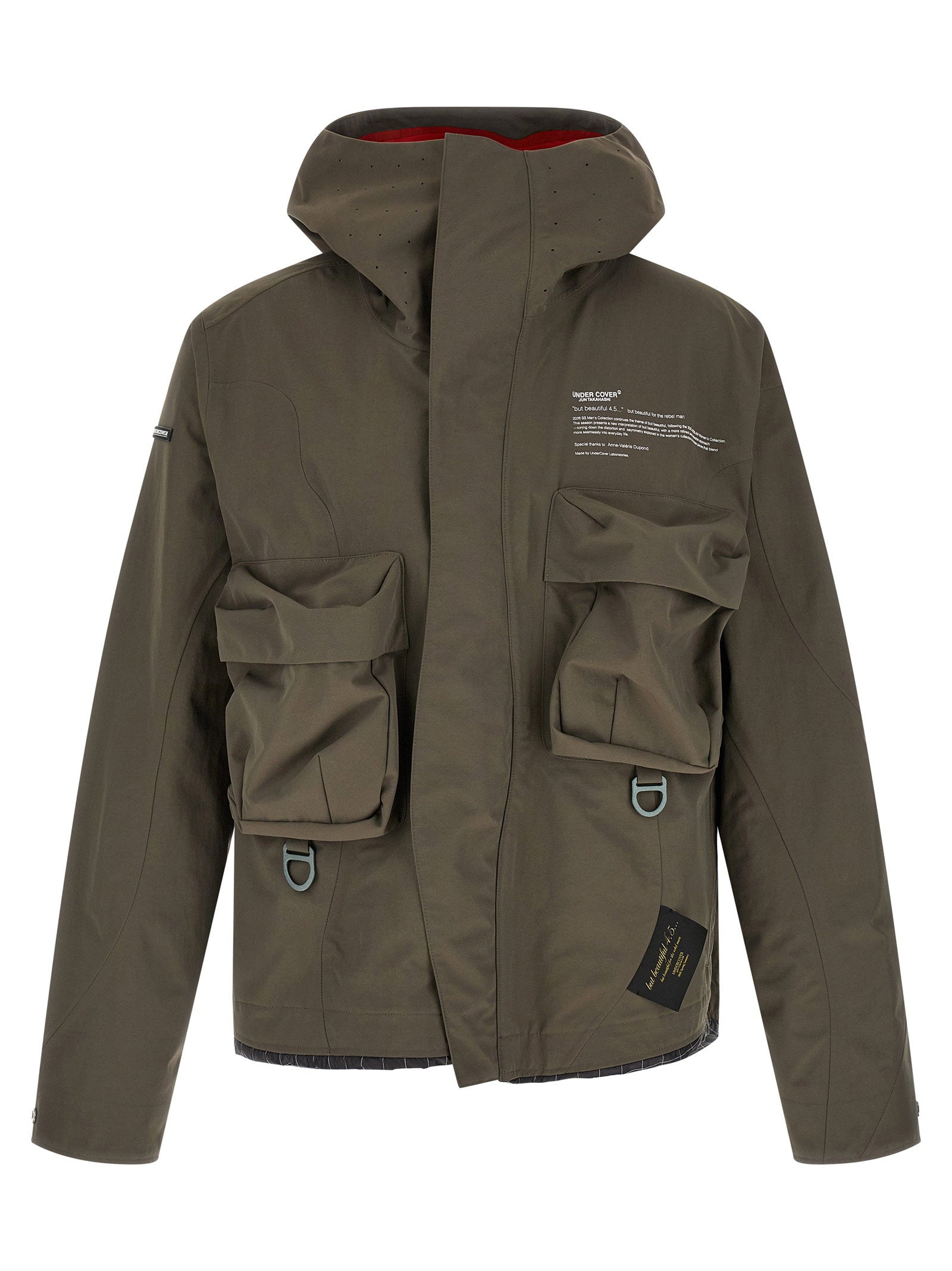 Undercover Technische Parka met Cargozakken Khaki Jackets Undercover