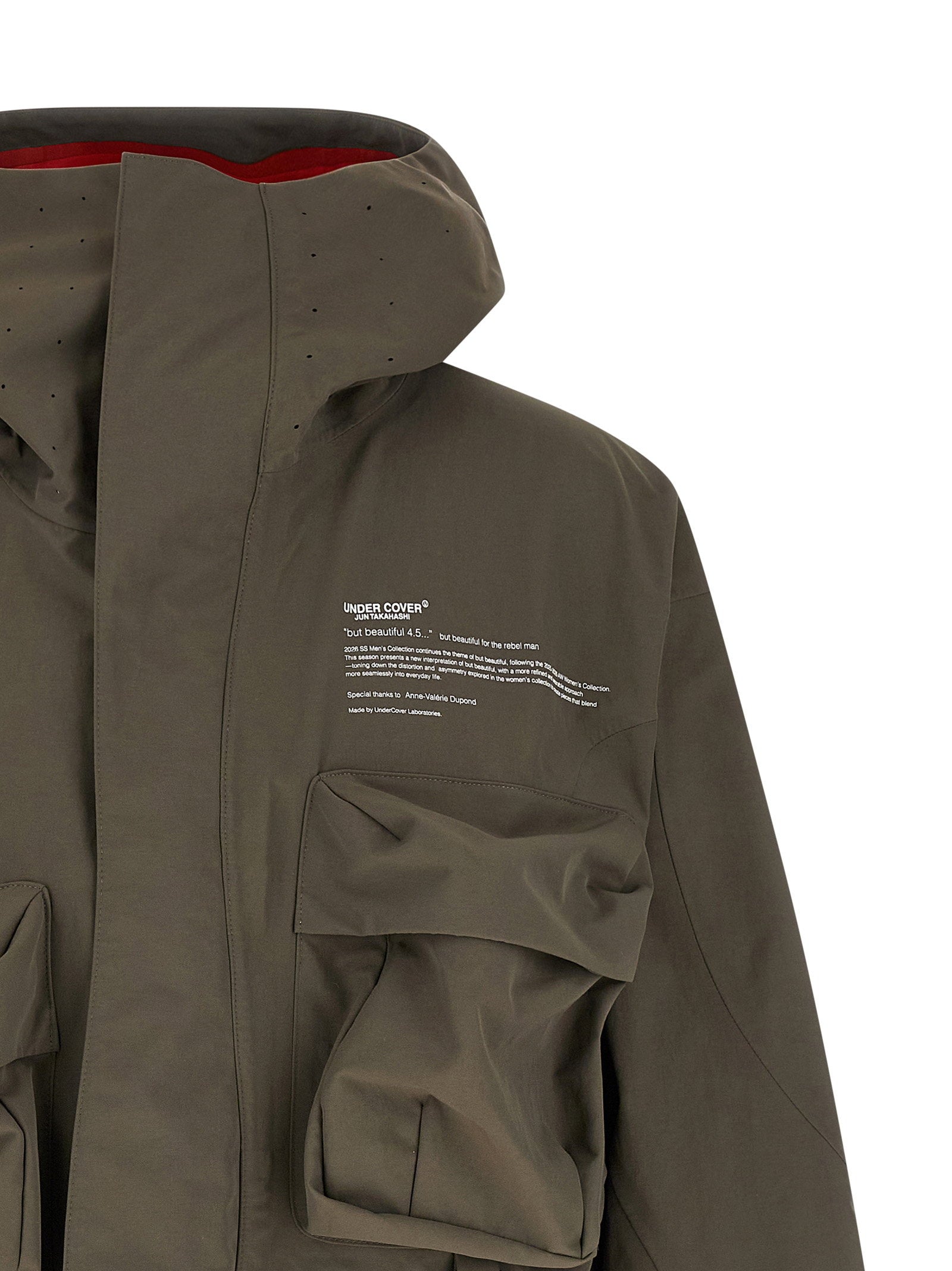 Undercover Technische Parka met Cargozakken Khaki Jackets Undercover