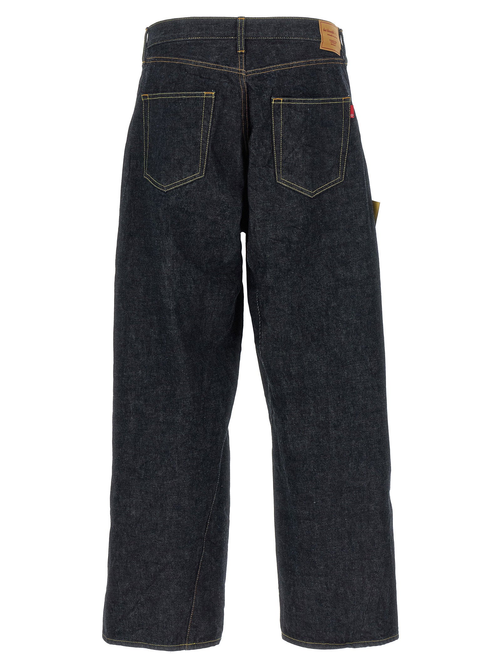Undercover x Patti Smith Rigid Cotton Wide Leg Jeans Indigo Jeans Undercover