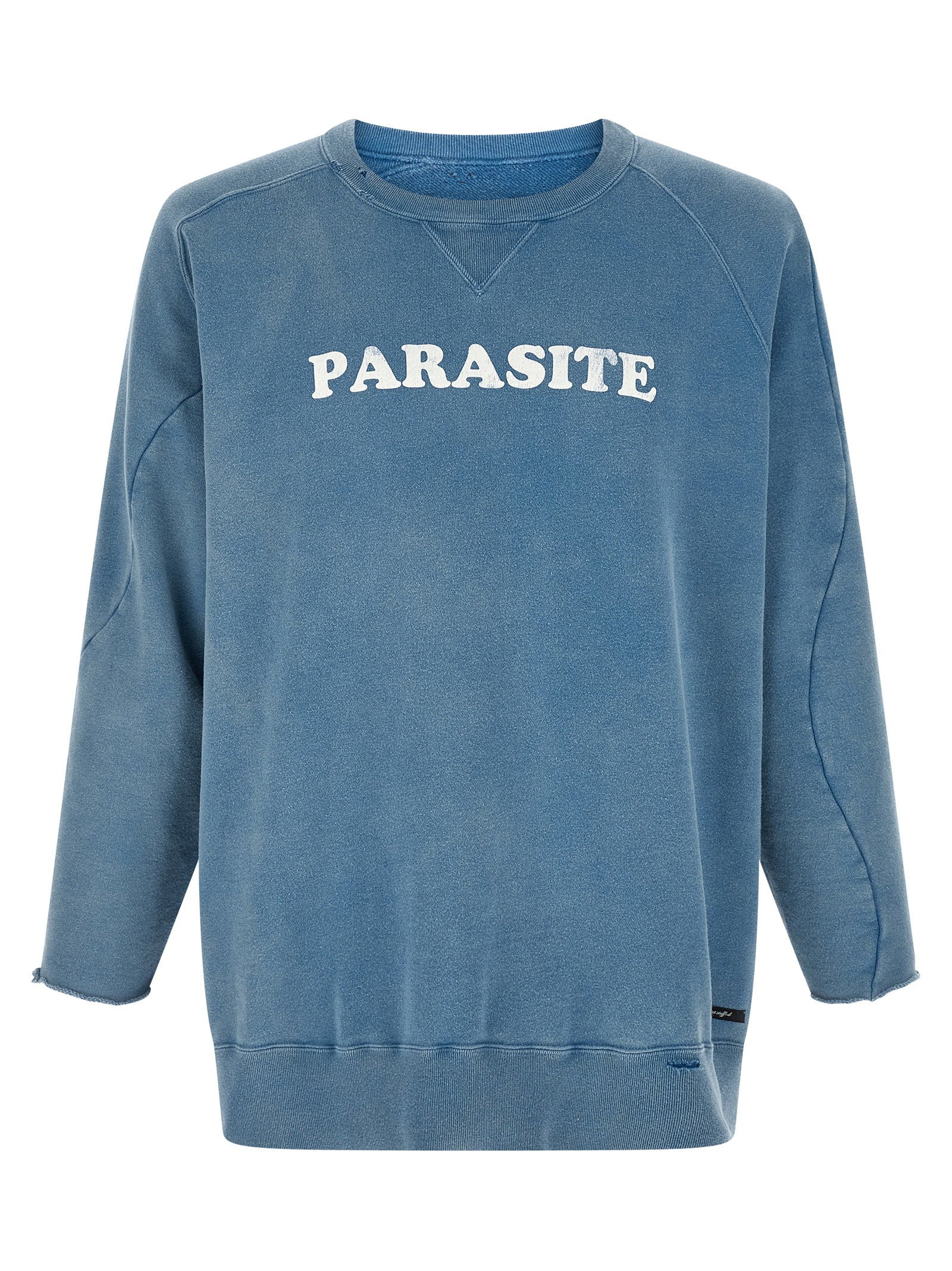 Undercover Parasite Sweatshirt met Delave Wash Effect Lichtblauw Topwear Undercover