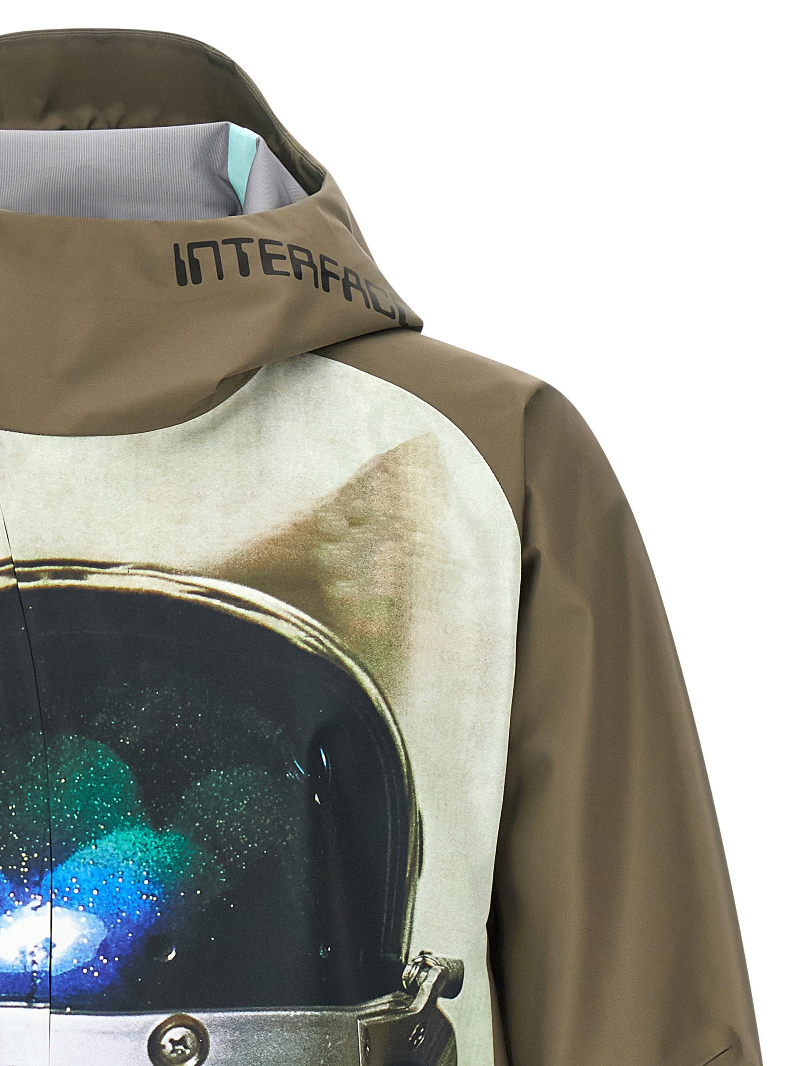 Undercover Heldon Print Waterafstotend Tussenjas Khaki Jackets Undercover