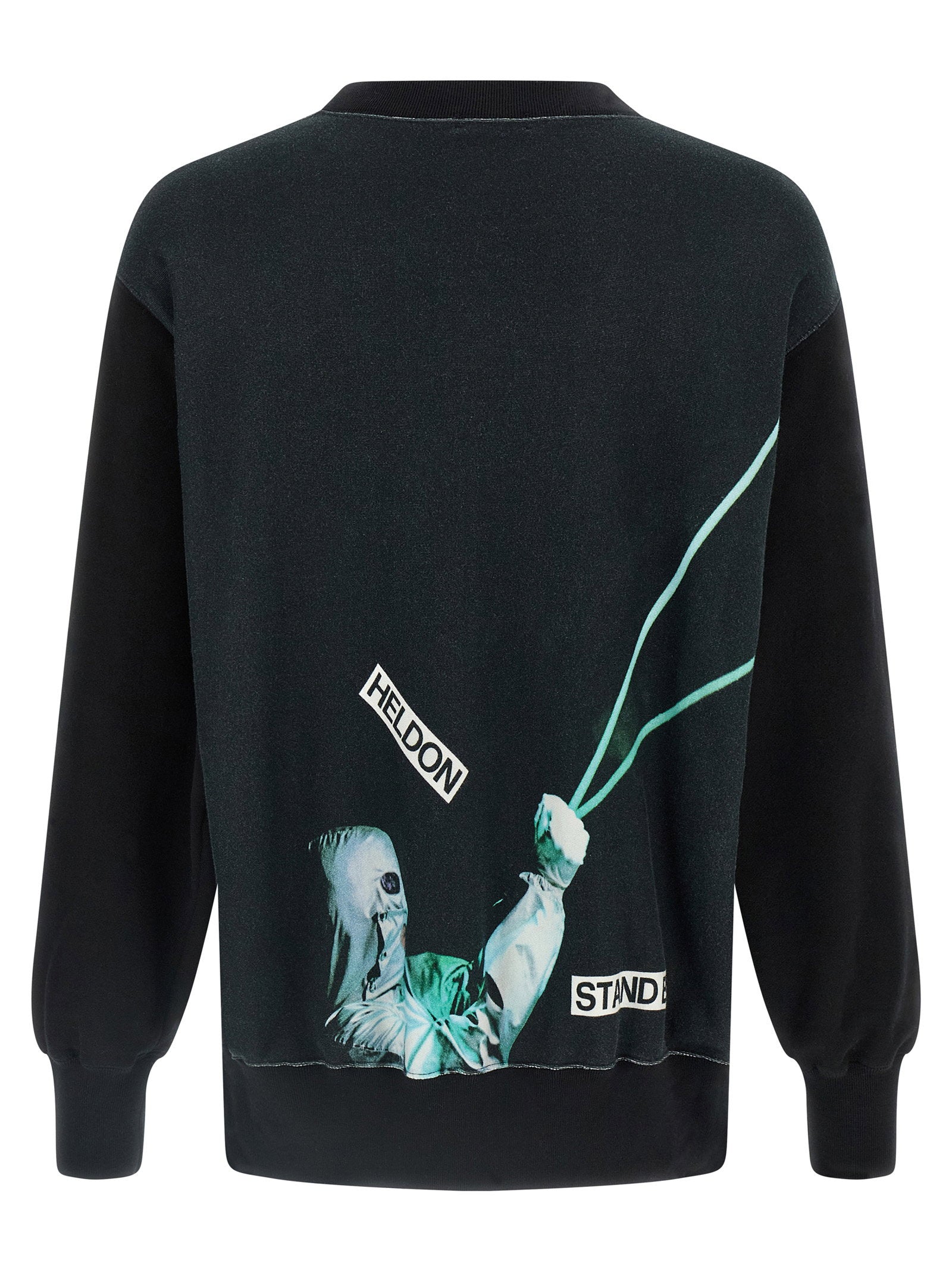 Undercover Brushed Cotton Sublimatieprint Sweatshirt Zwart Topwear Undercover