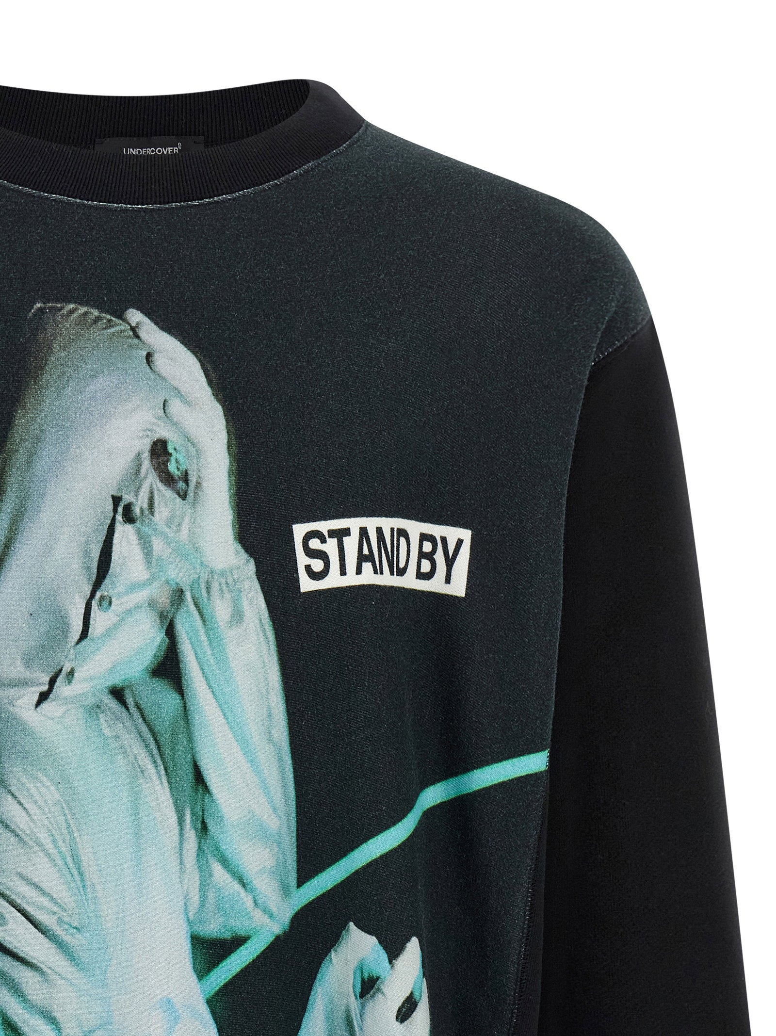 Undercover Brushed Cotton Sublimatieprint Sweatshirt Zwart Topwear Undercover