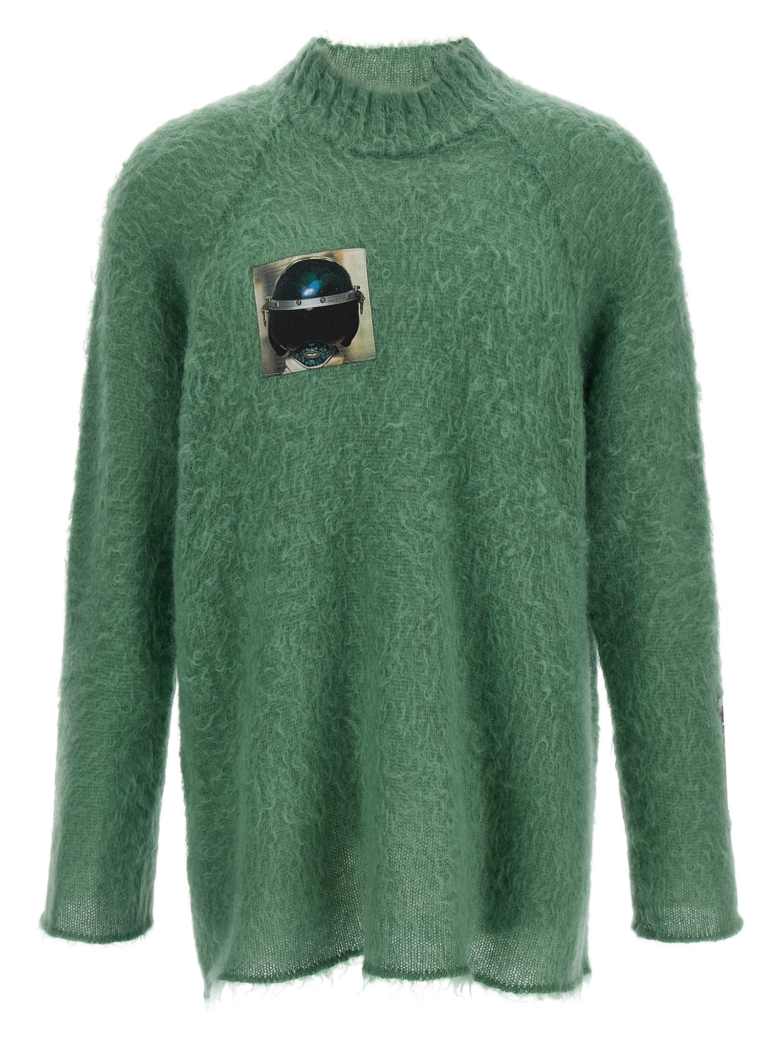 Undercover Conrad Schnitzeler Mohair Trui Smaragdgroen Topwear Undercover
