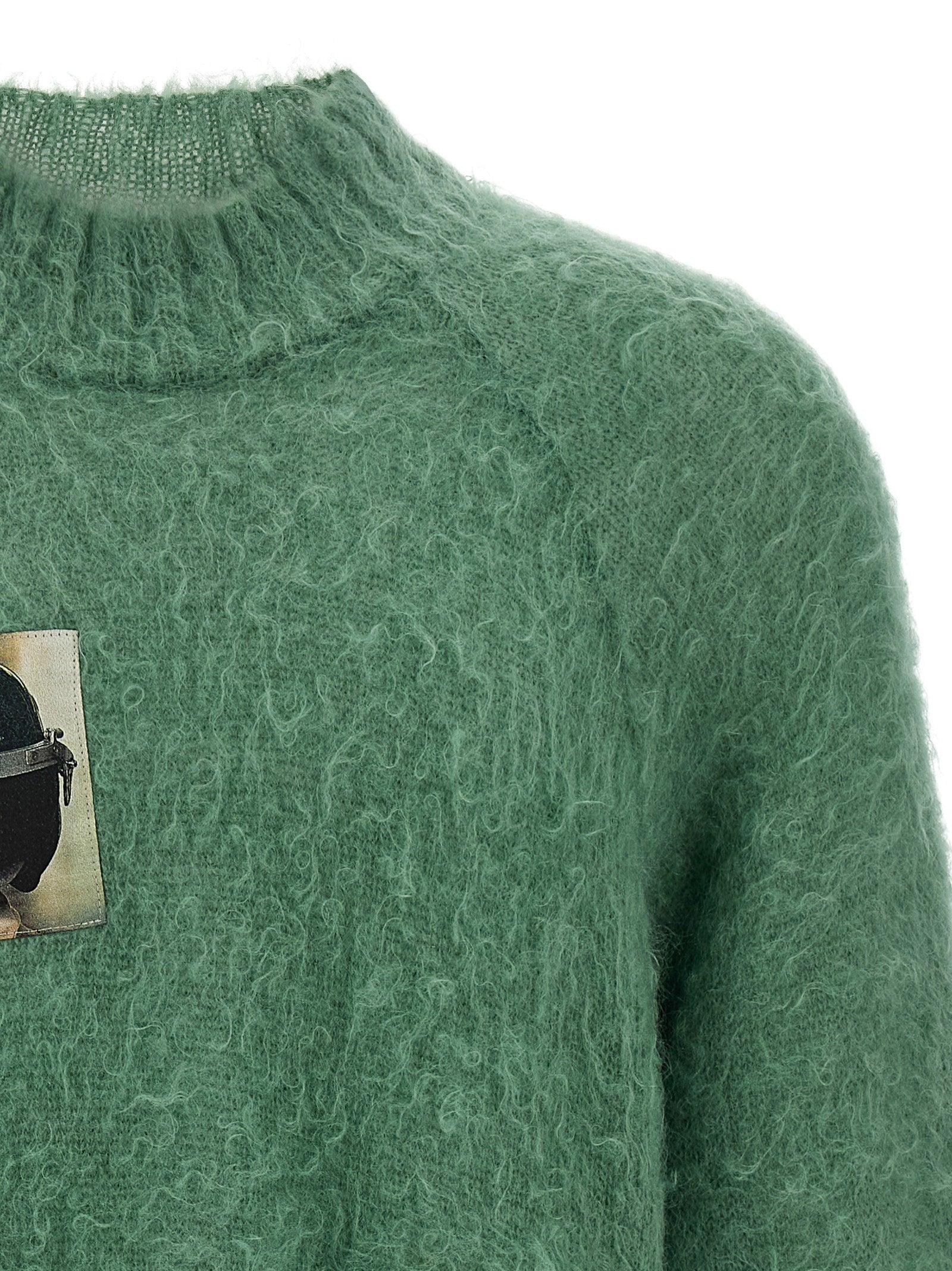 Undercover Conrad Schnitzeler Mohair Trui Smaragdgroen Topwear Undercover