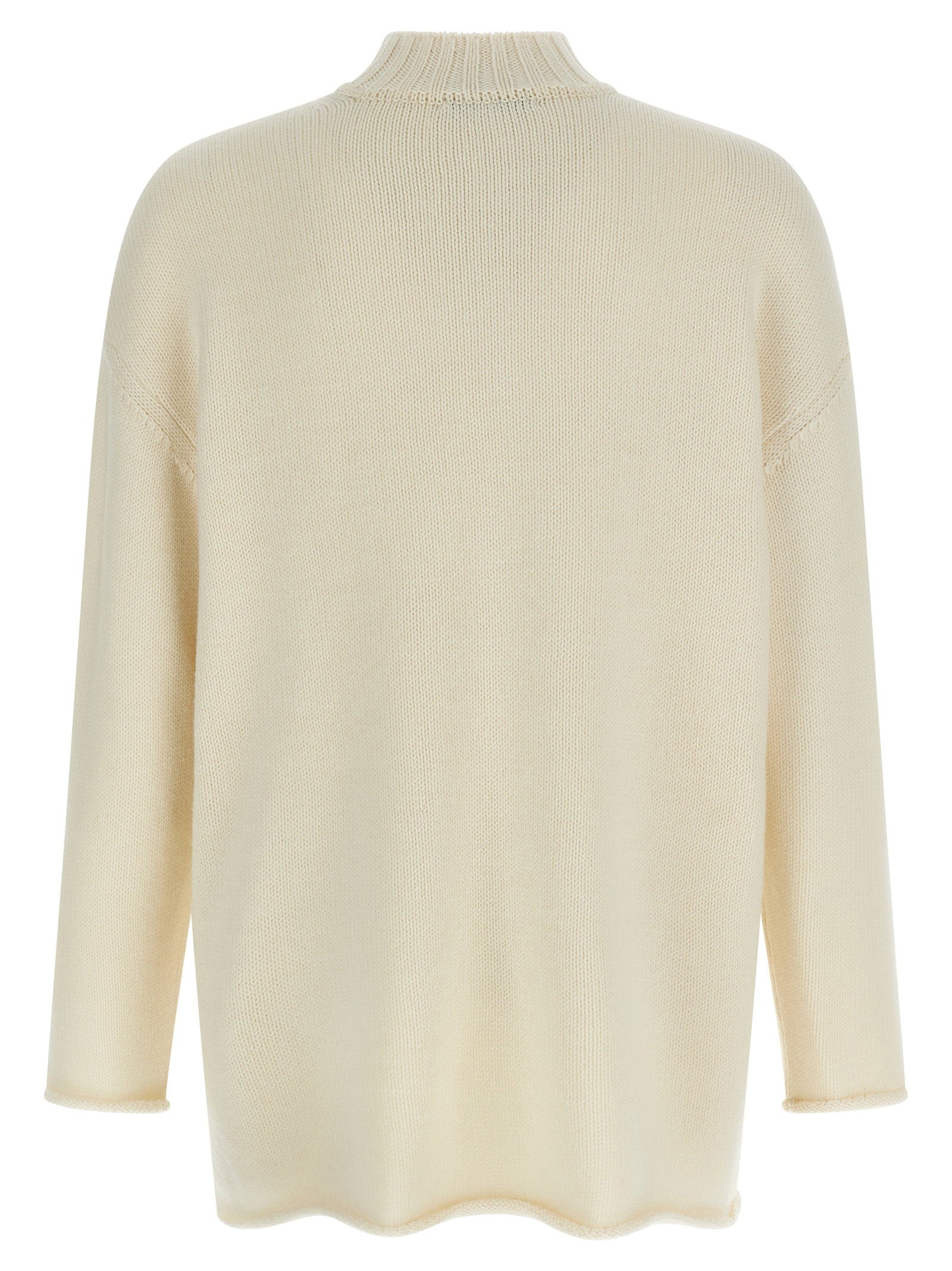 Undercover Faust Wollen High Neck Trui Off White Knitwear Undercover