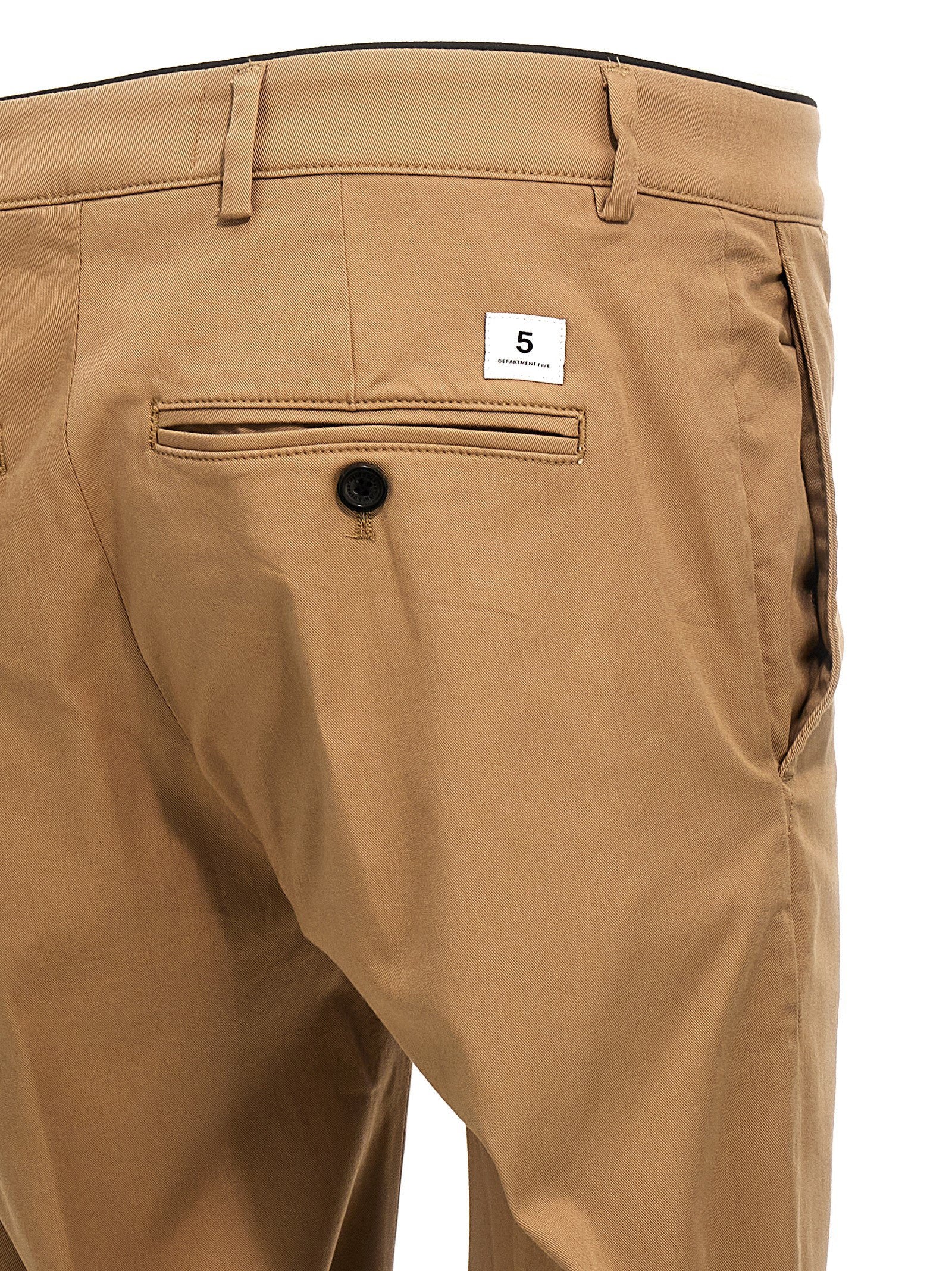Department 5 Mike broek beige - detail van de zak
