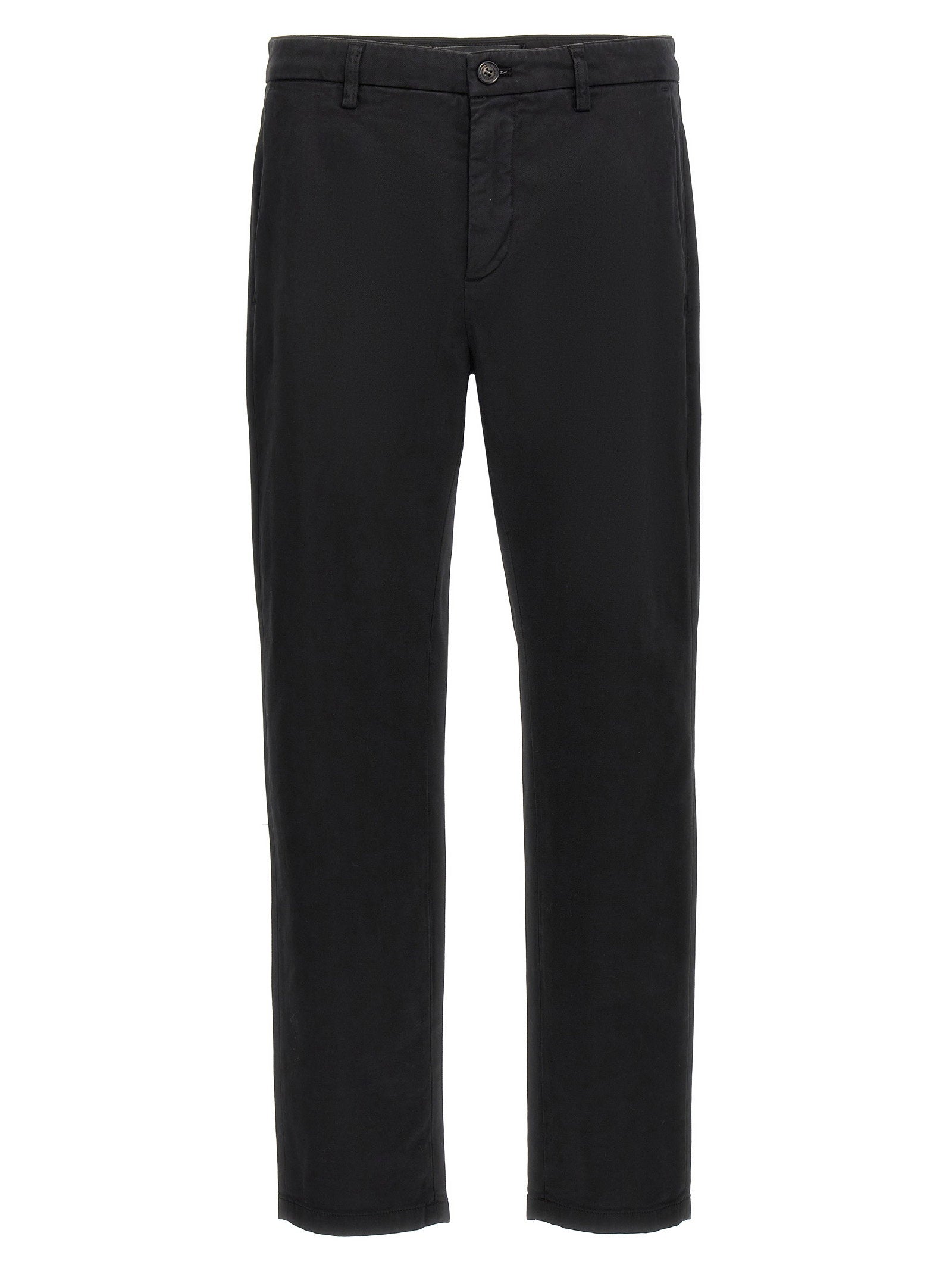 Zwarte Department 5 Prince chino met licht toelopende pijp, vooraanzicht