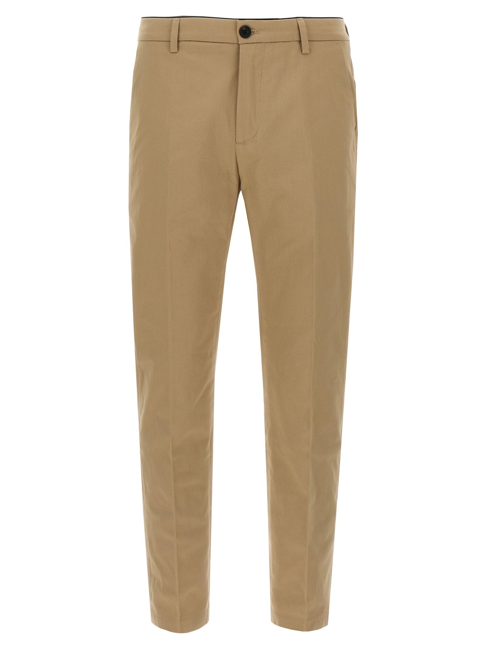 Department 5 Prince Cropped Stretch Katoenen Pantalon Beige Trousers Department 5