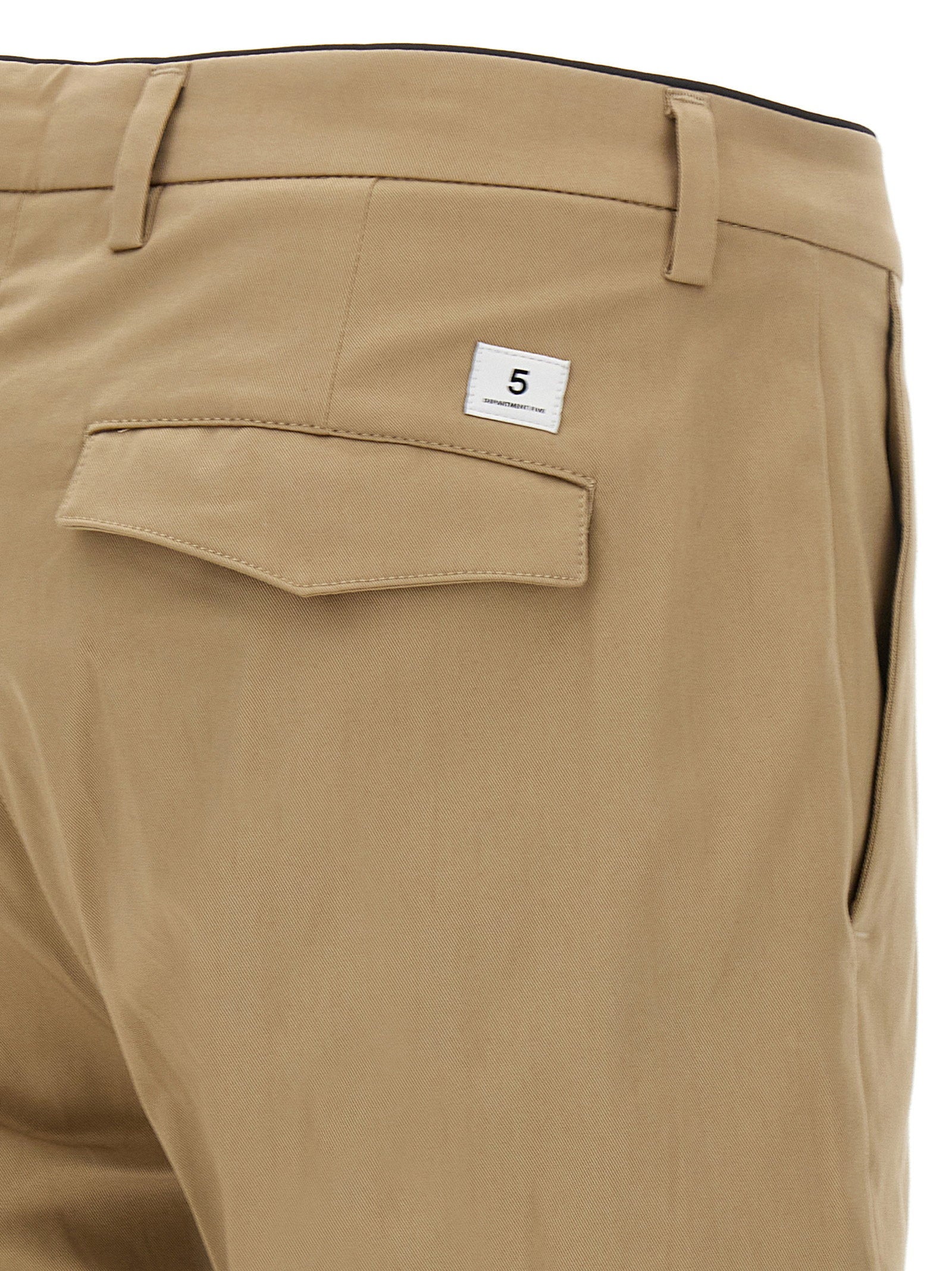 Department 5 Prince Cropped Stretch Katoenen Pantalon Beige Trousers Department 5
