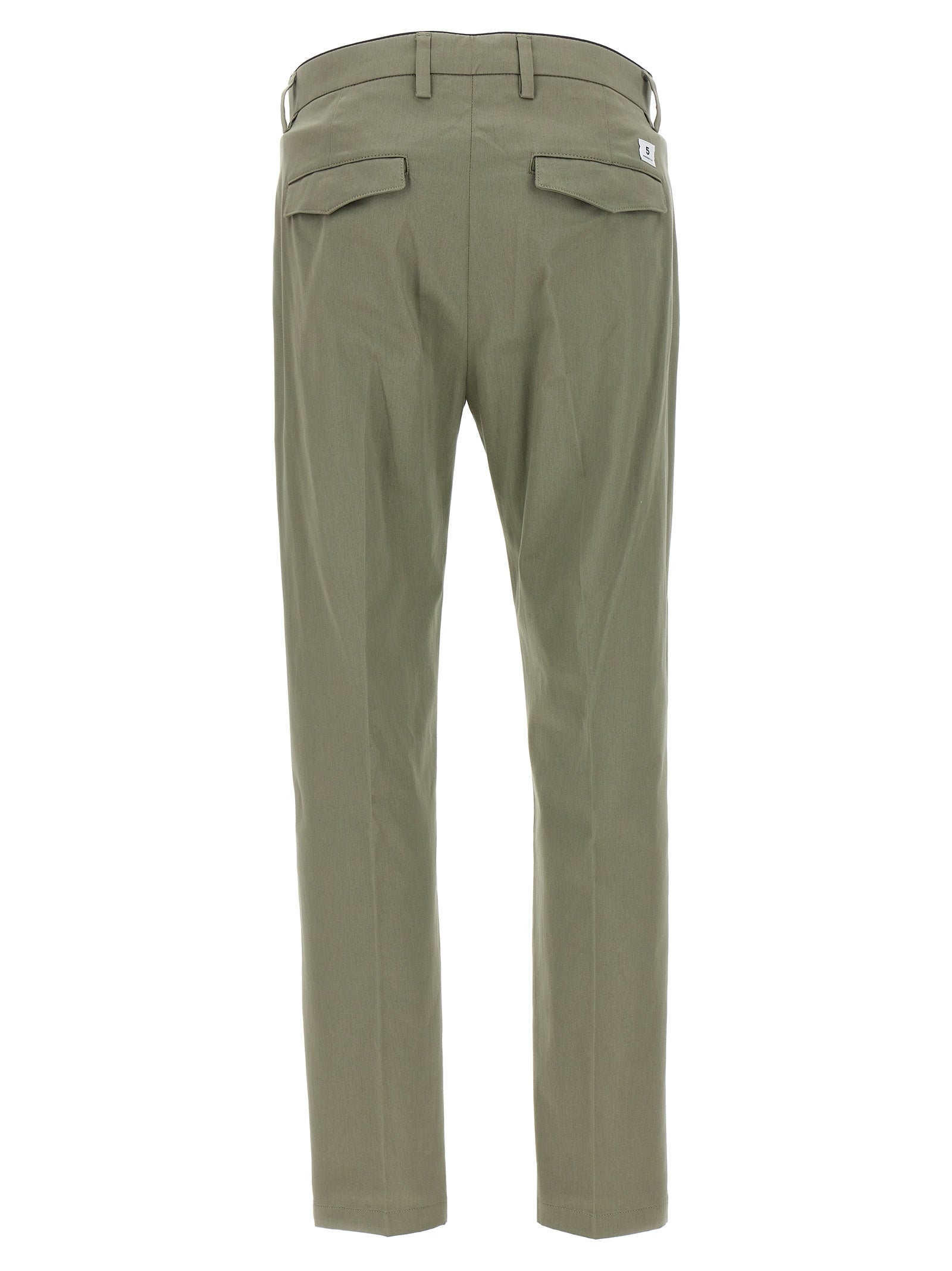 Department 5 Prince Cropped Stretch Cotton Pants Olive-thumbmail-2