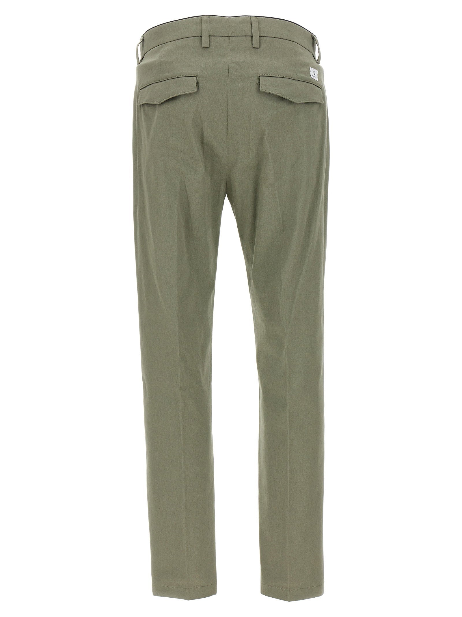 Department 5 Prince Cropped Stretch Cotton Chino Olijfgroen Trousers Department 5