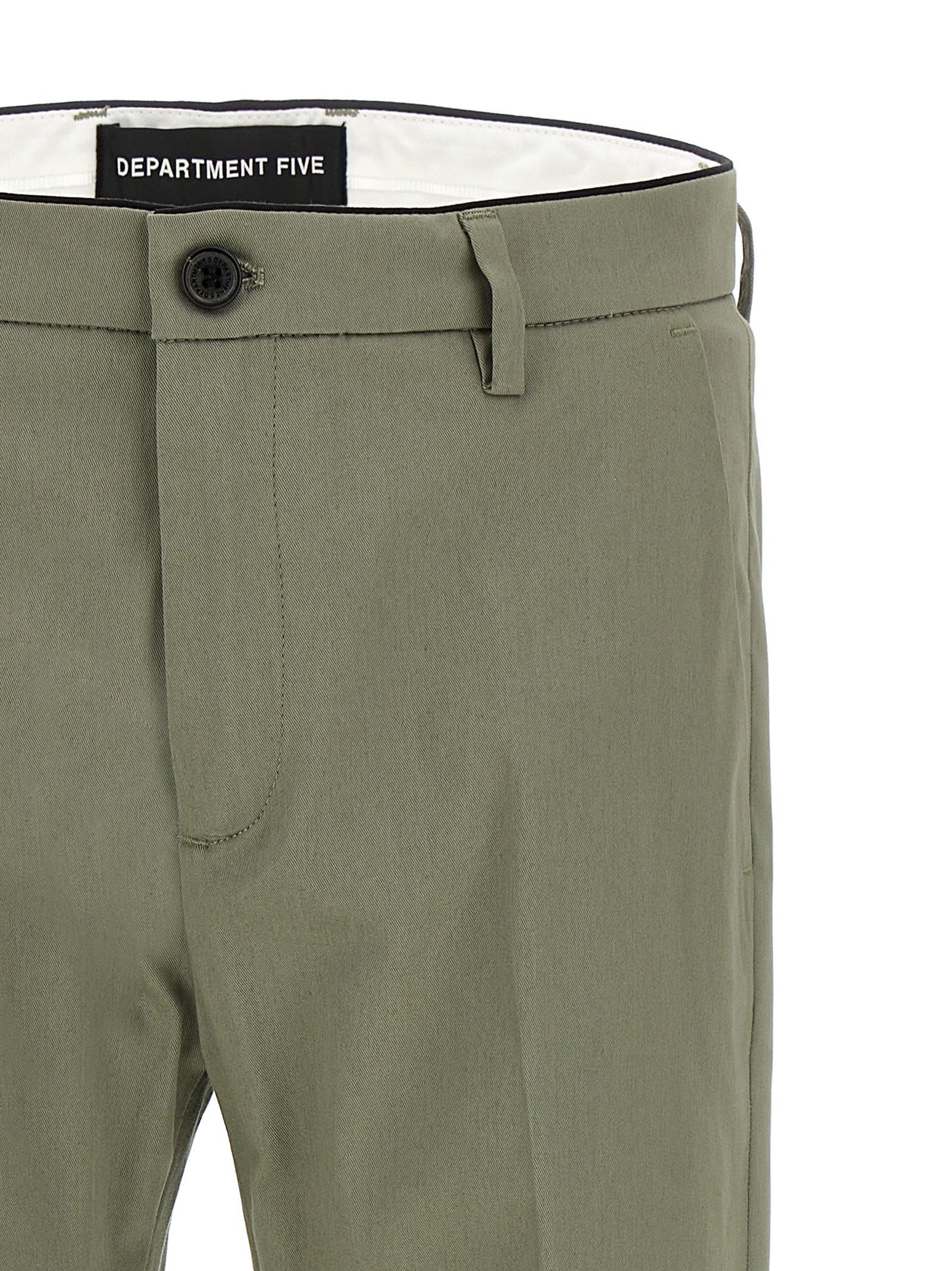 Department 5 Prince Cropped Stretch Cotton Pants Olive-thumbmail-3
