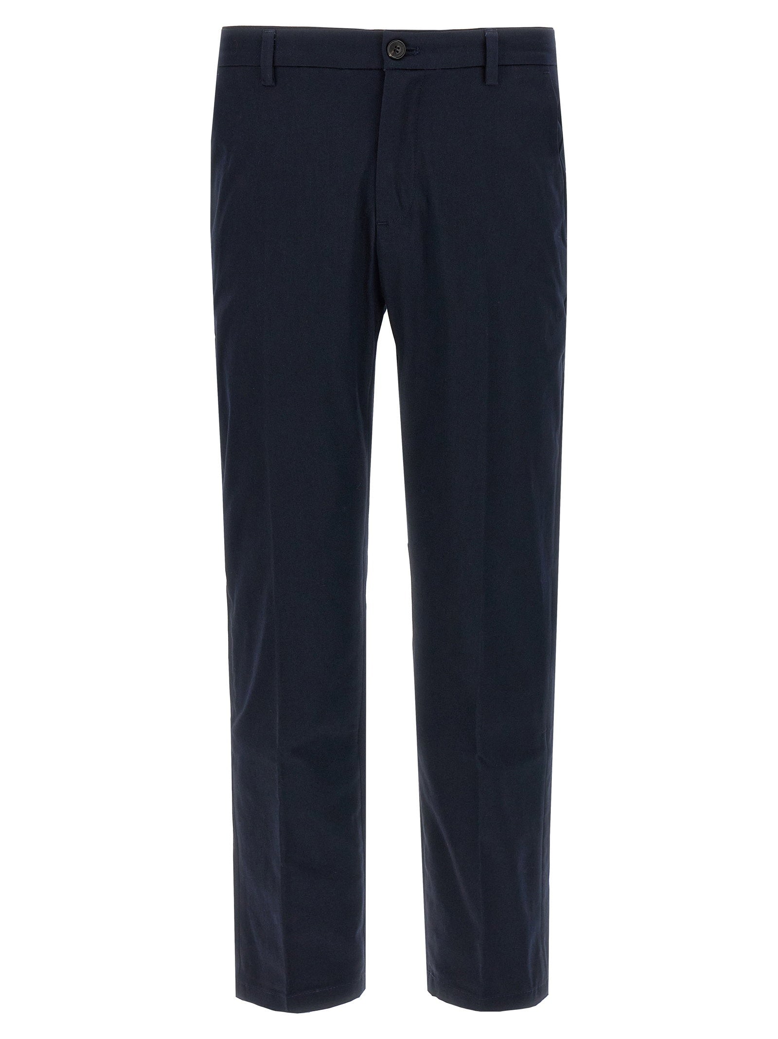 Department 5 Prince Cropped Stretch Cotton Chino Marineblauw Trousers Department 5