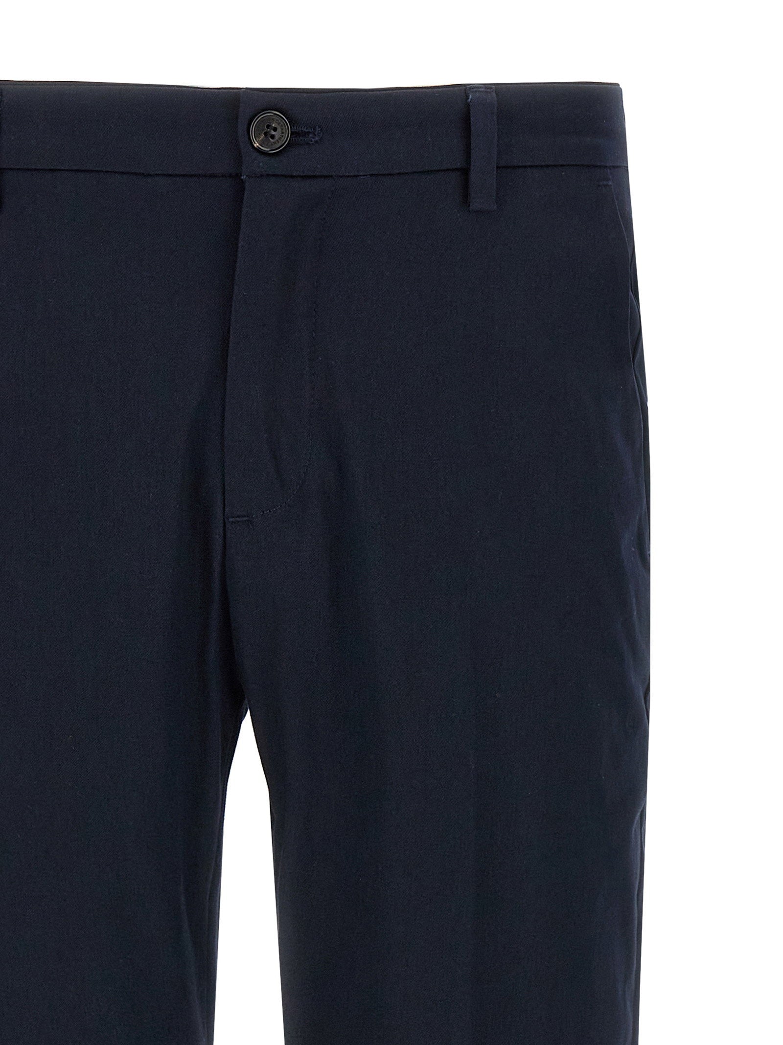 Department 5 Prince Cropped Stretch Cotton Chino Marineblauw Trousers Department 5