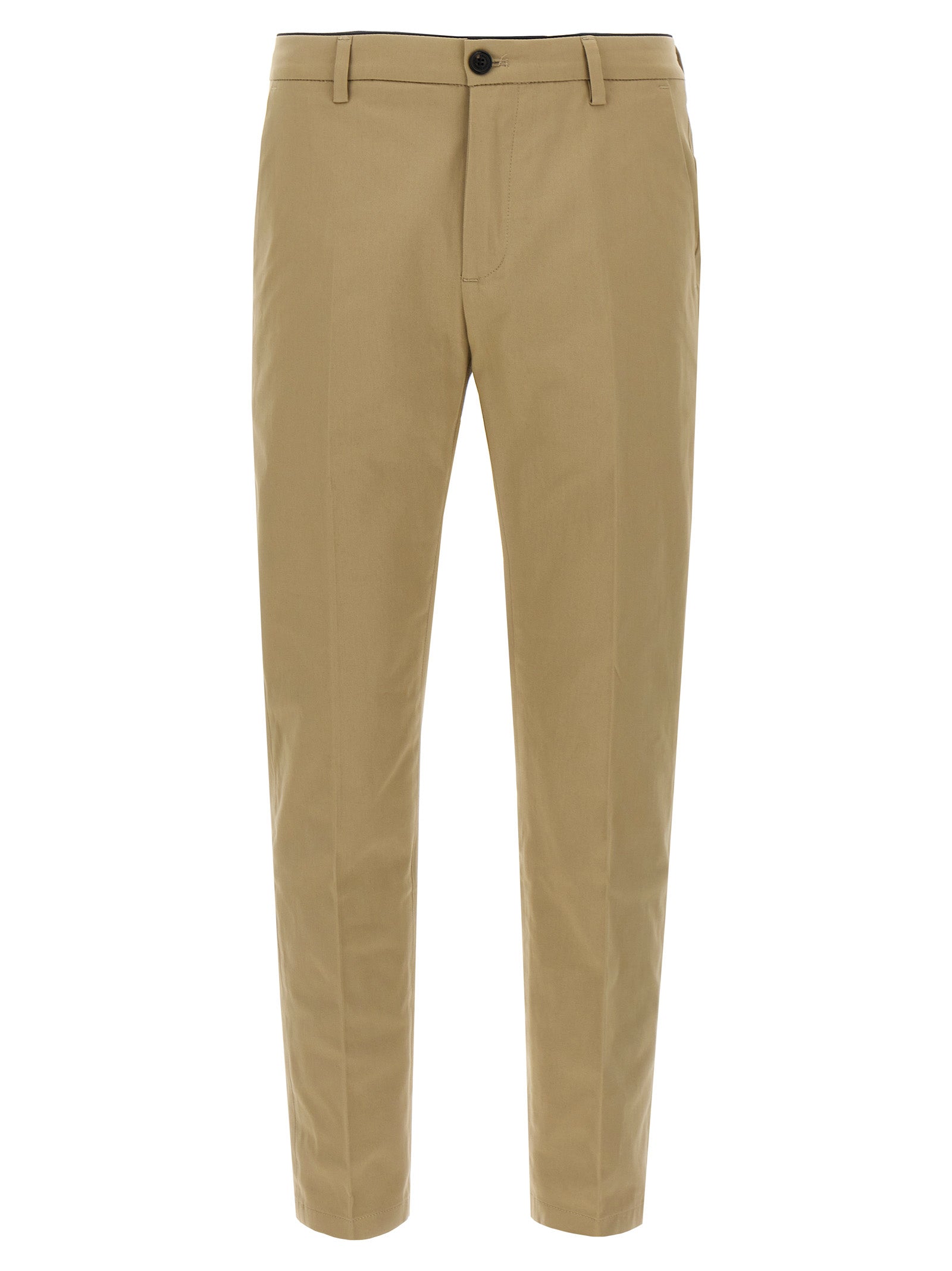 Department 5 Prince Cropped Stretch Cotton Pants Beige