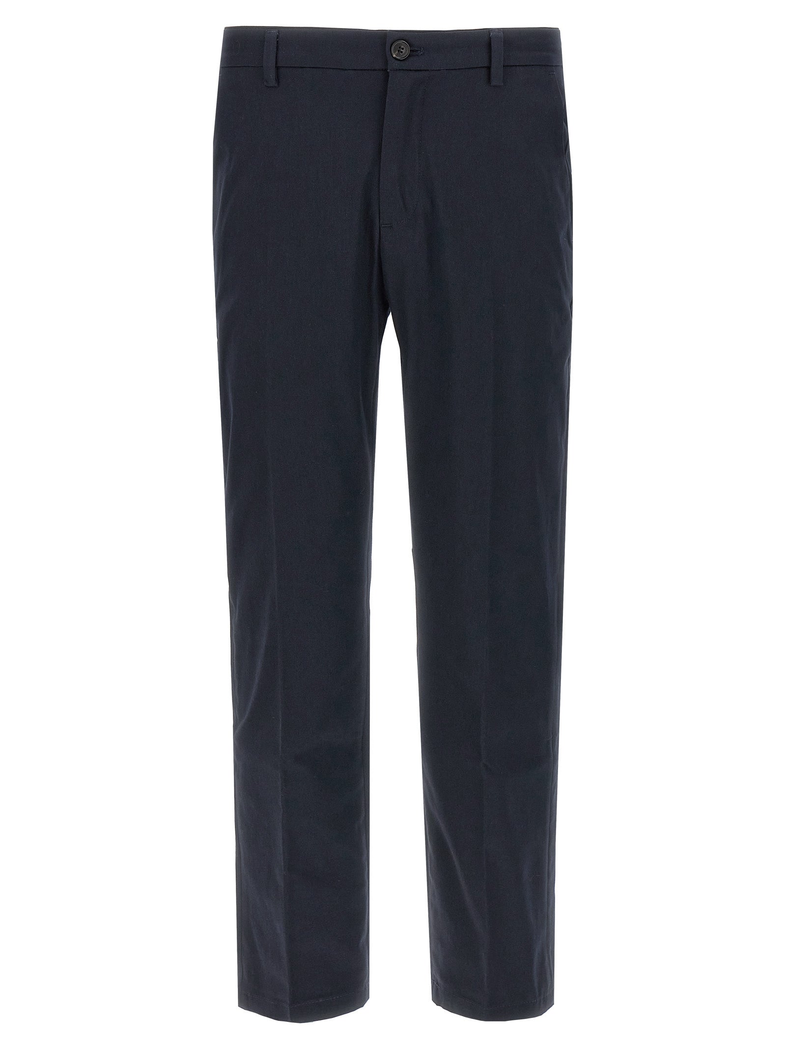 Department 5 Prince Cropped Stretch Cotton Pants Navy