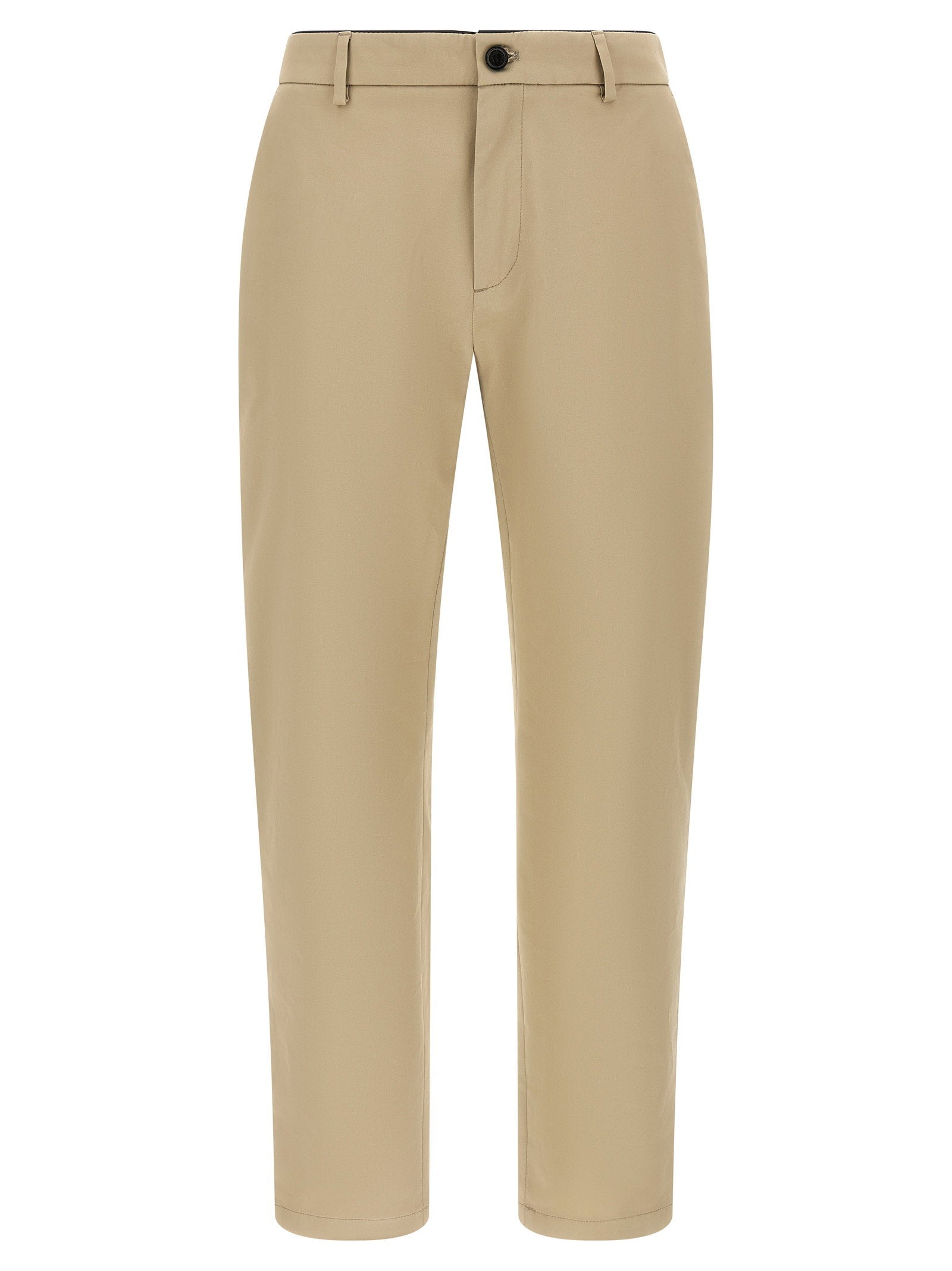 Department 5 Prince broek beige - vooraanzicht met gestrikte plooi