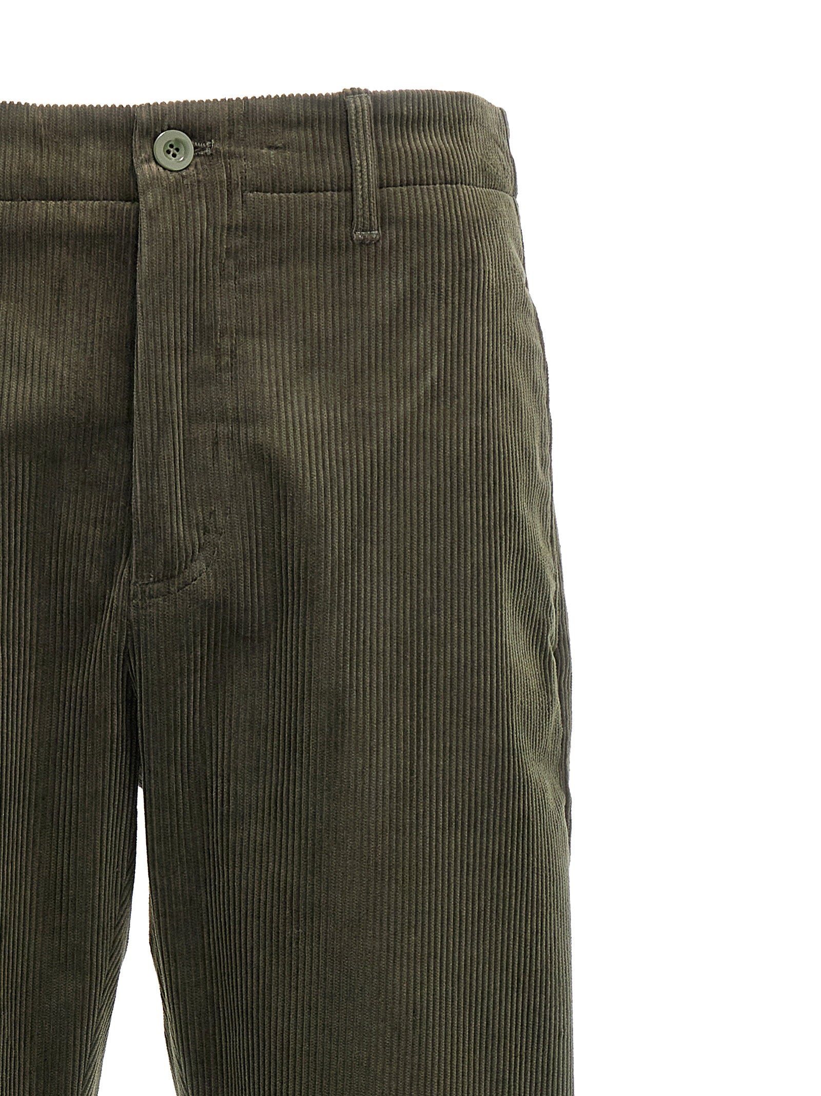 Department 5 Off Corduroy Trousers Dark Green-thumbmail-3
