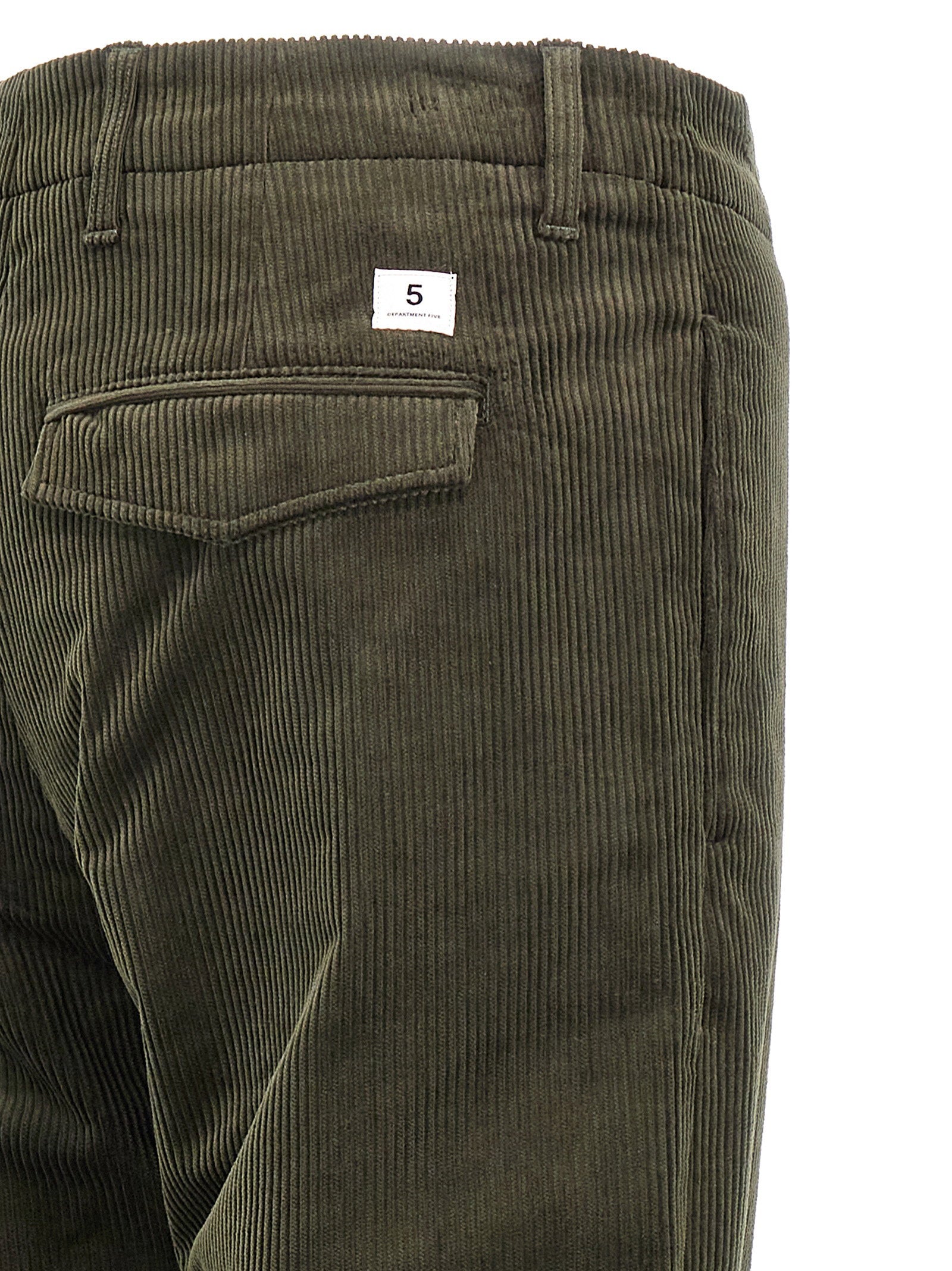 Department 5 Off Corduroy Trousers Dark Green-thumbmail-4