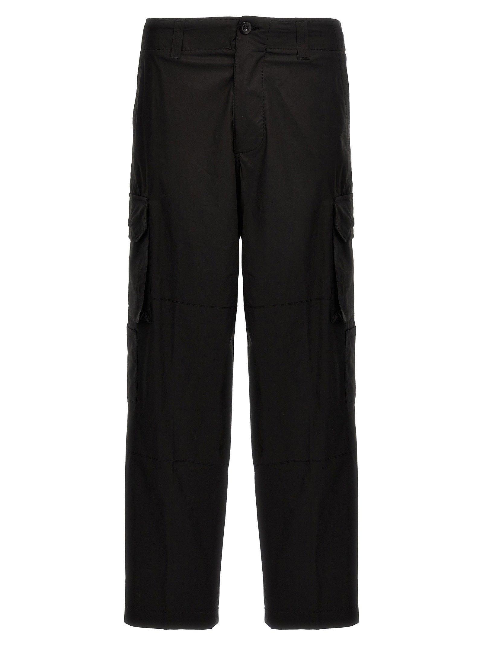Department 5 Fleet Katoenen Cargo Broek met Elastaan Zwart Trousers Department 5