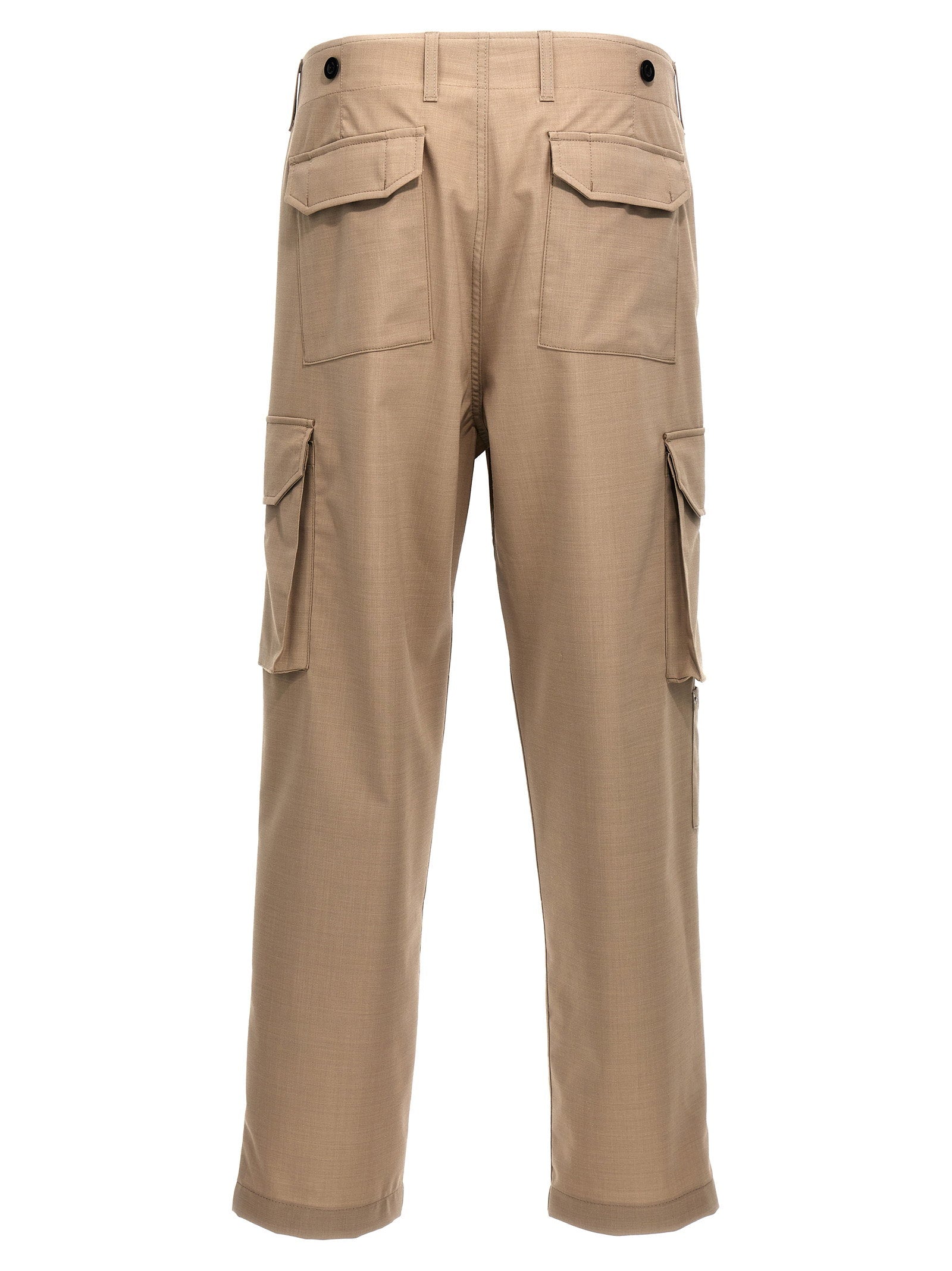 Department 5 Fleet Wollen Multi Pocket Cargo Broek Zand Trousers Department 5