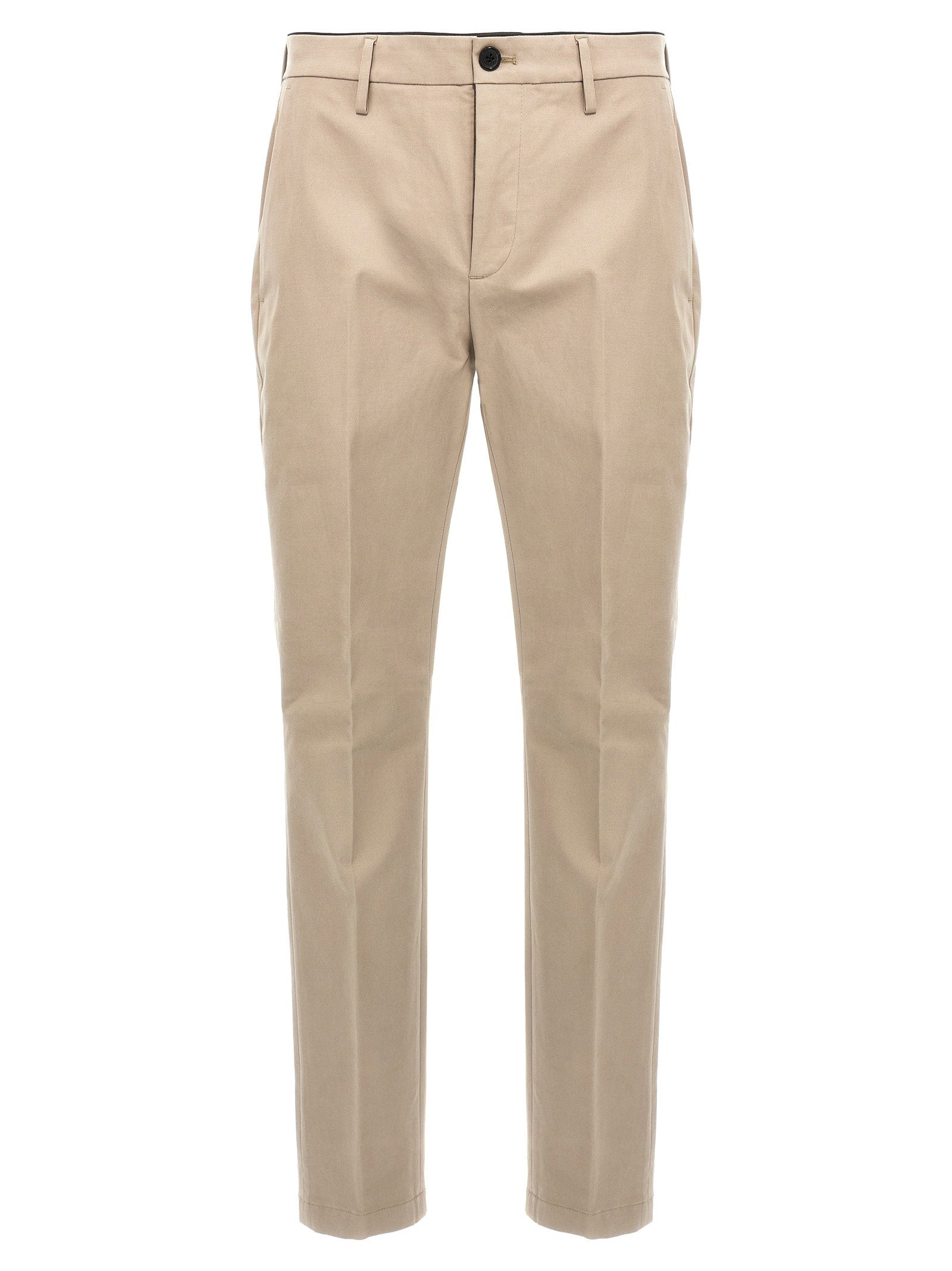 Department 5 Idol Slim-Fit Pantalon met Persvouw Beige Trousers Department 5