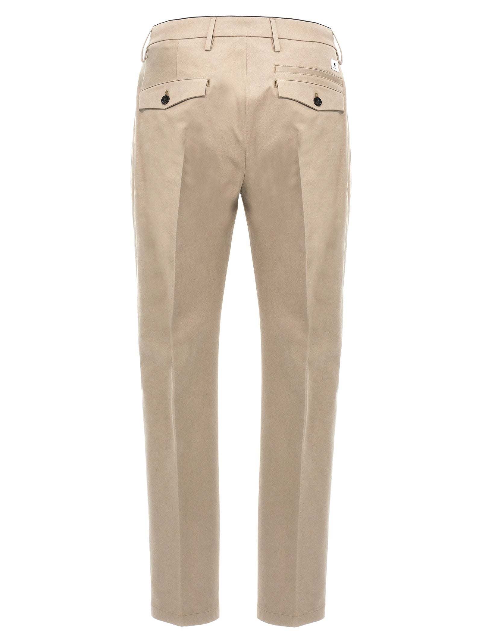 Department 5 Idol Slim-Fit Pantalon met Persvouw Beige Trousers Department 5