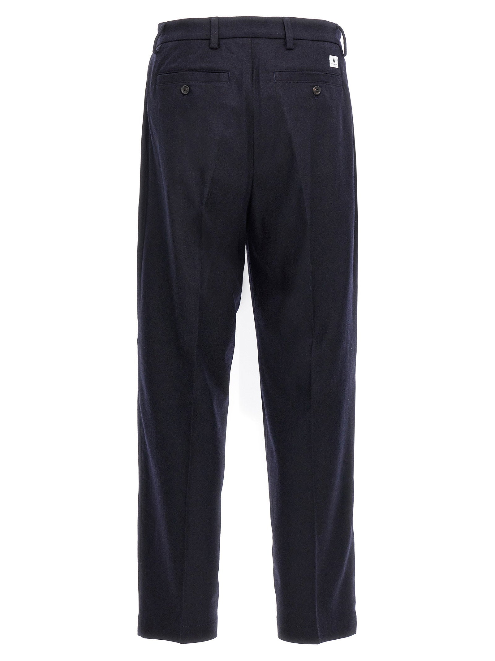Department 5 Gin Wol-Kasjmier Pantalon met Plooi in Navy Trousers Department 5